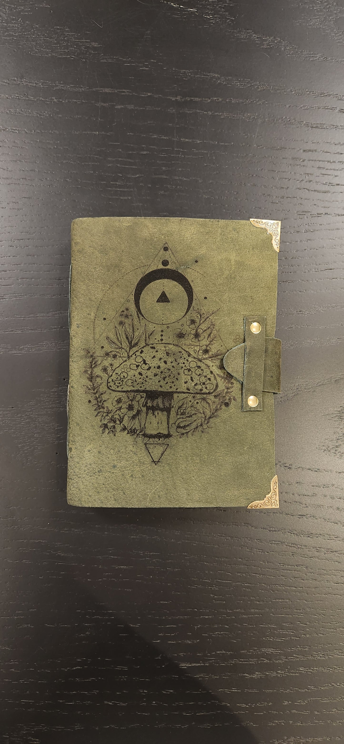 Mushroom glory leather journal