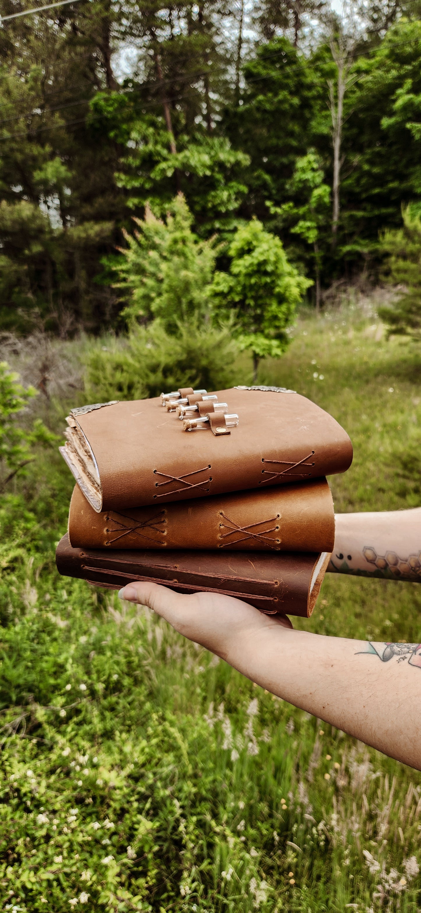 Double latch leather journal & Sketchbook