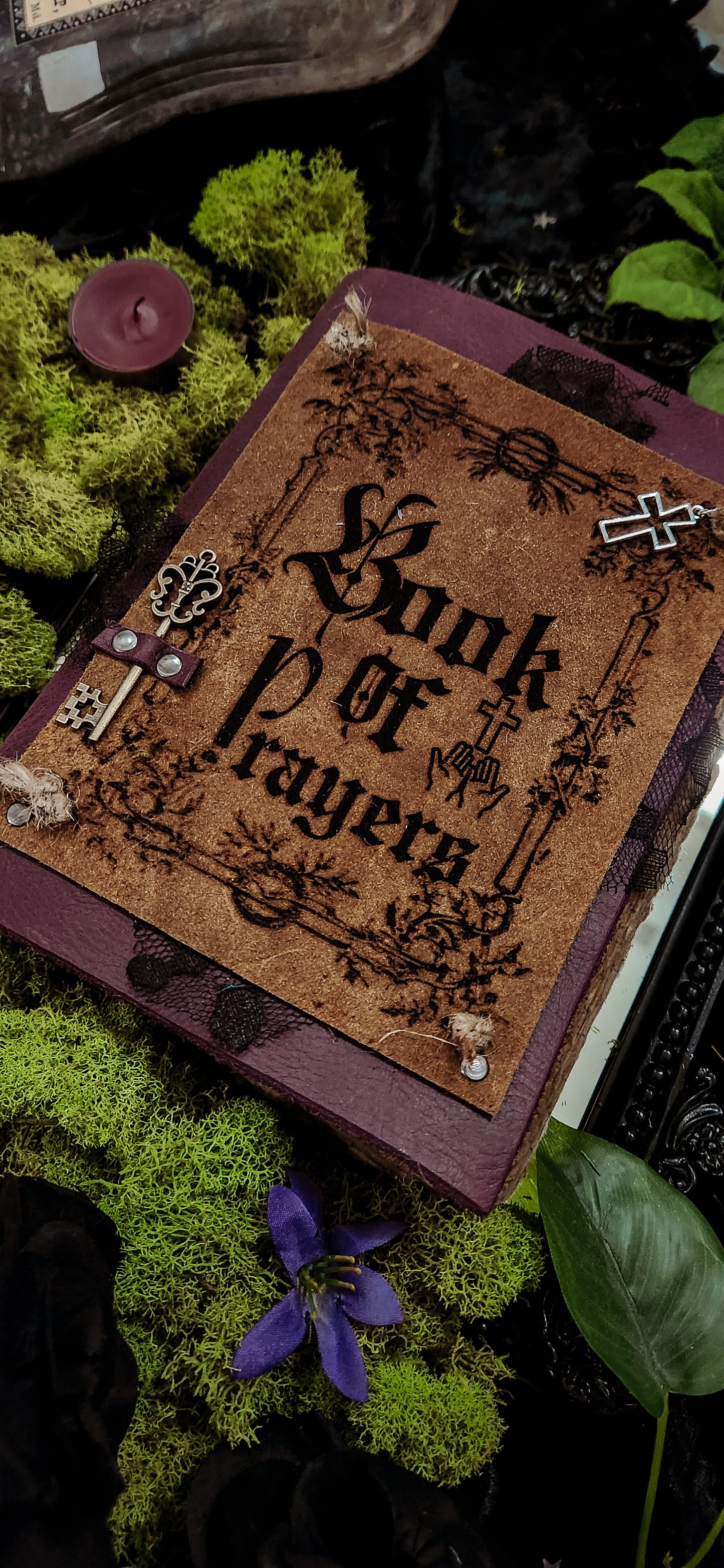 Book of Prayers leather journal