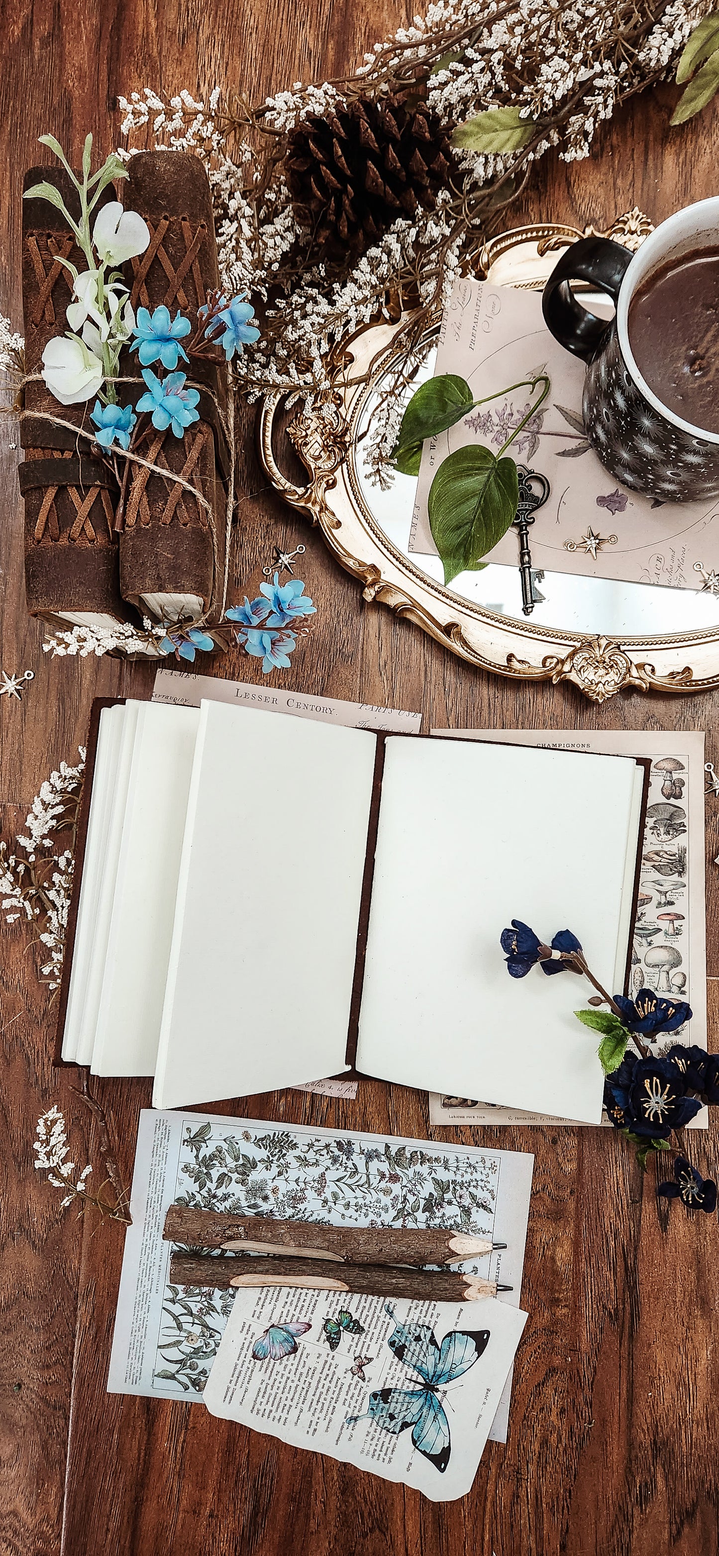 Fairy door leather journal & sketchbook