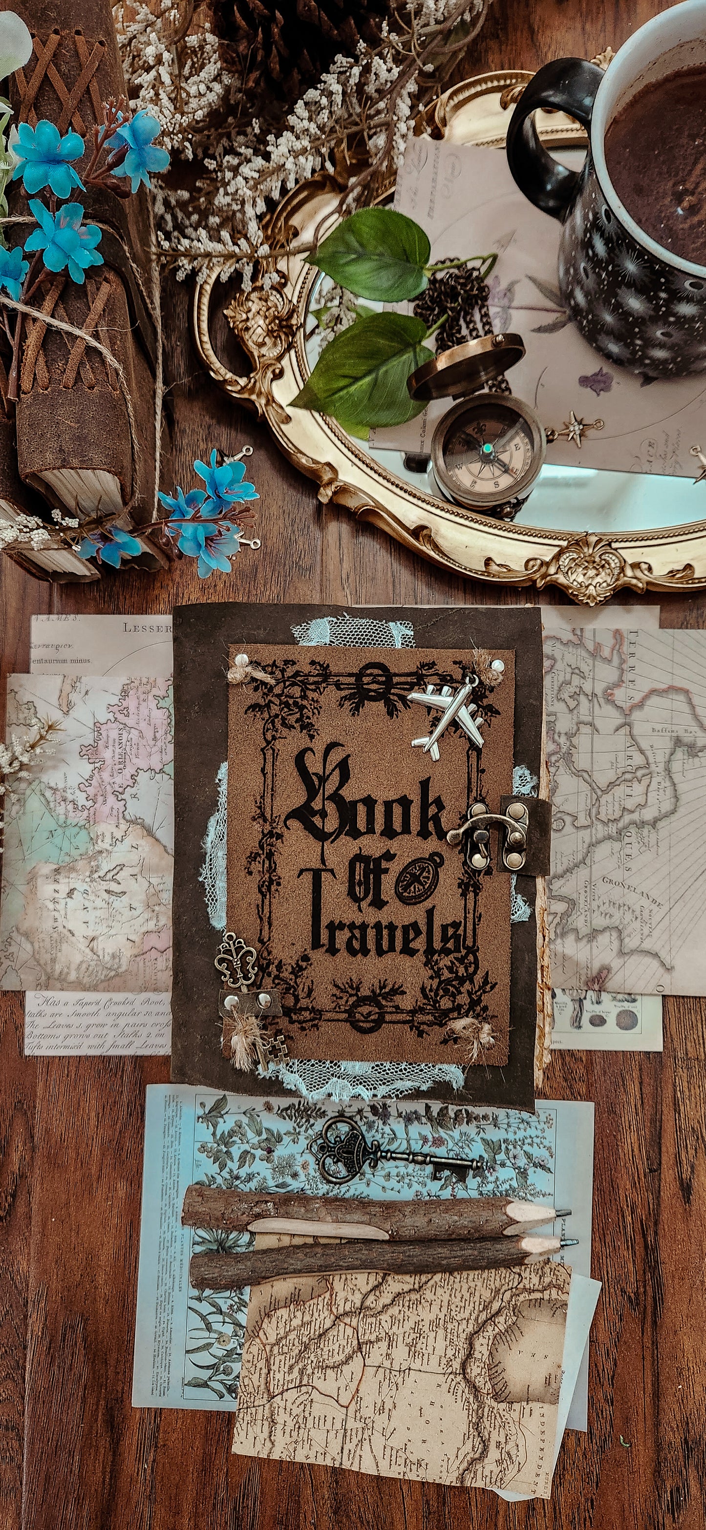 Book of Travels leather journal
