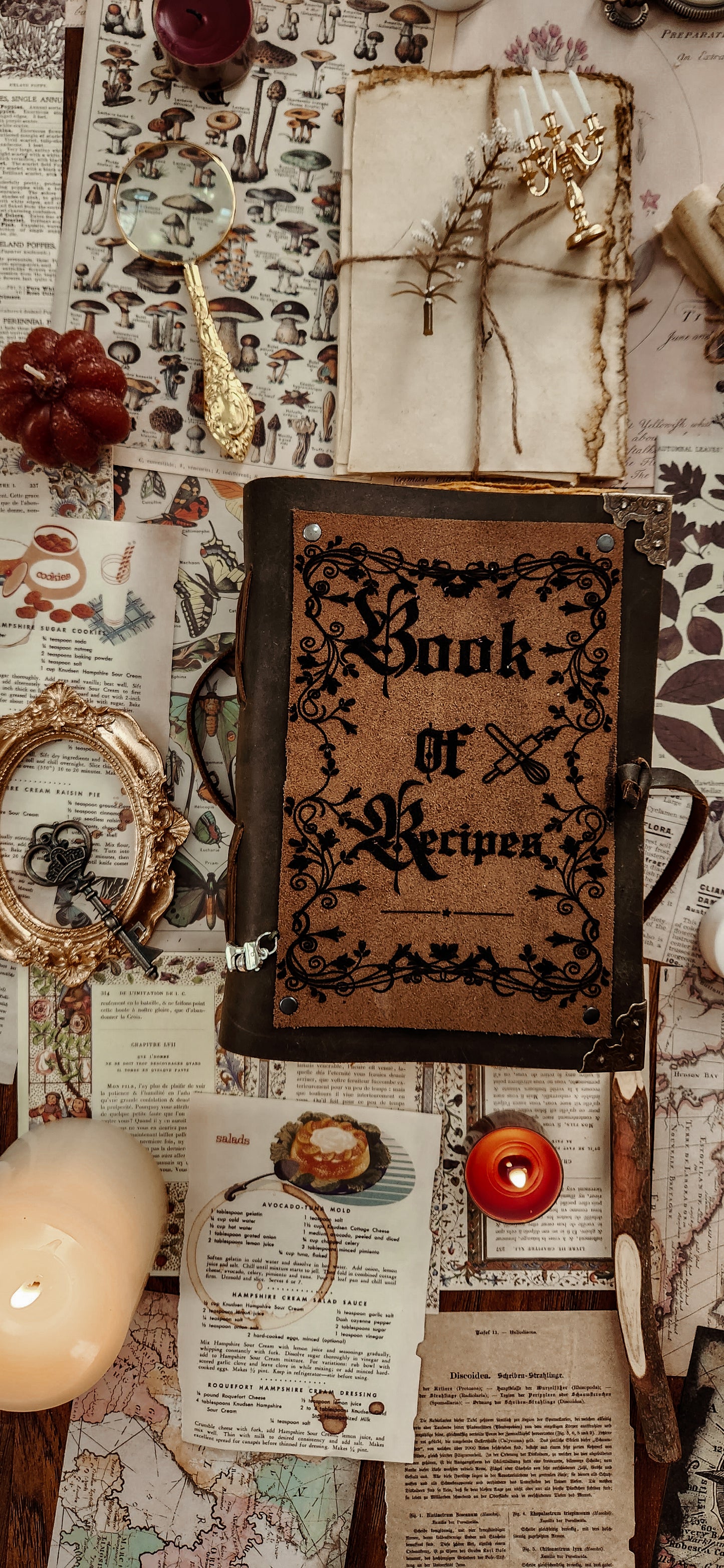 Book of Recipes leather journal & sketchbook