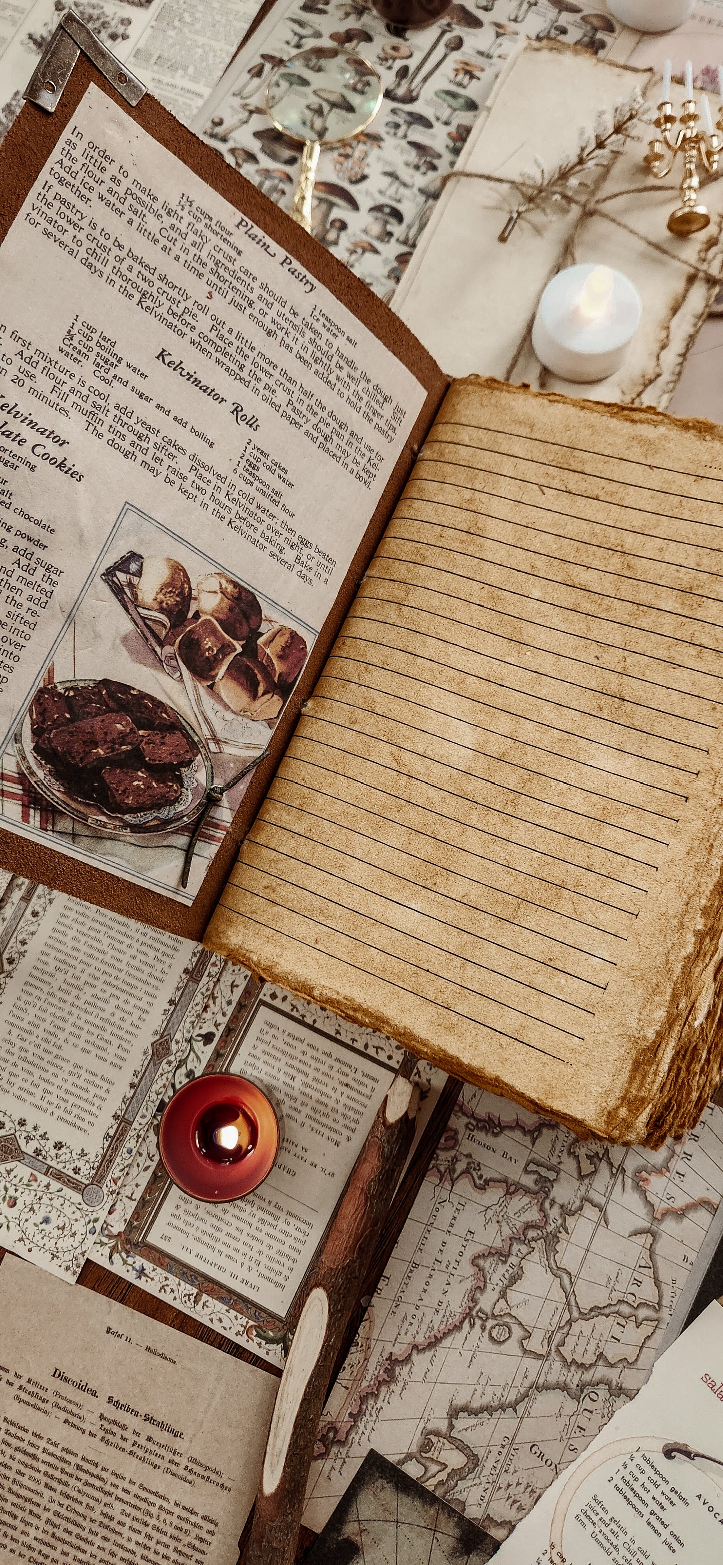Book of Recipes leather journal & sketchbook