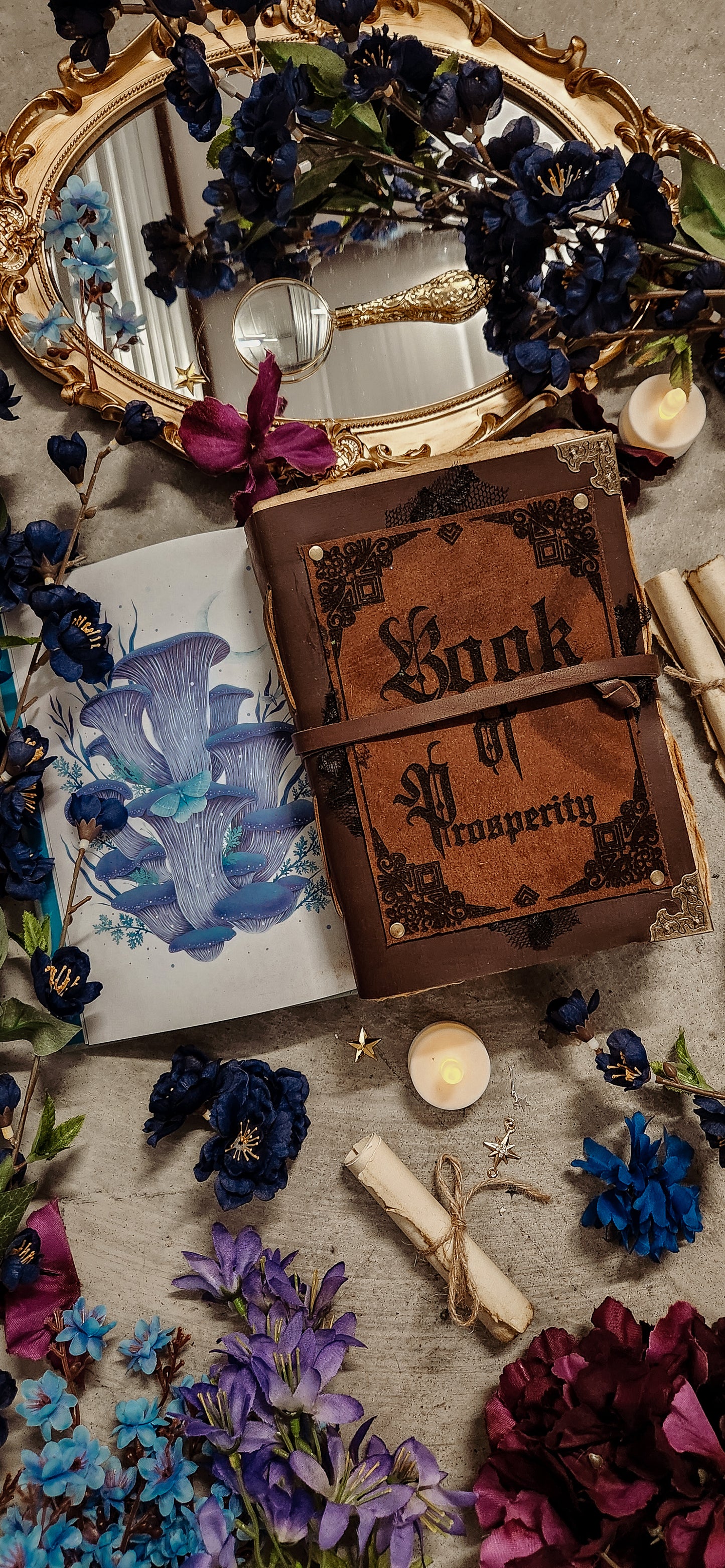 Book of Prosperity leather journal & sketchbook
