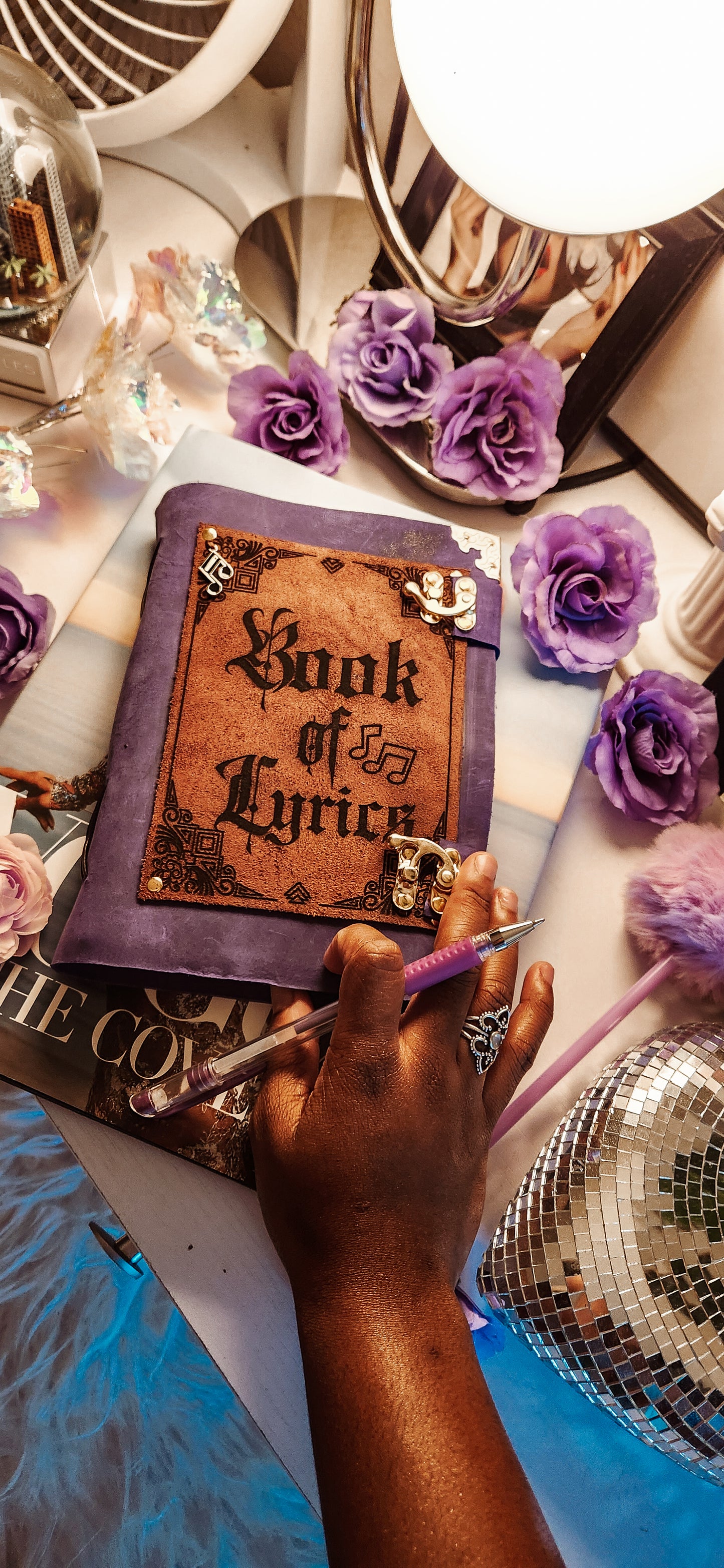 Book of lyrics/music leather journal