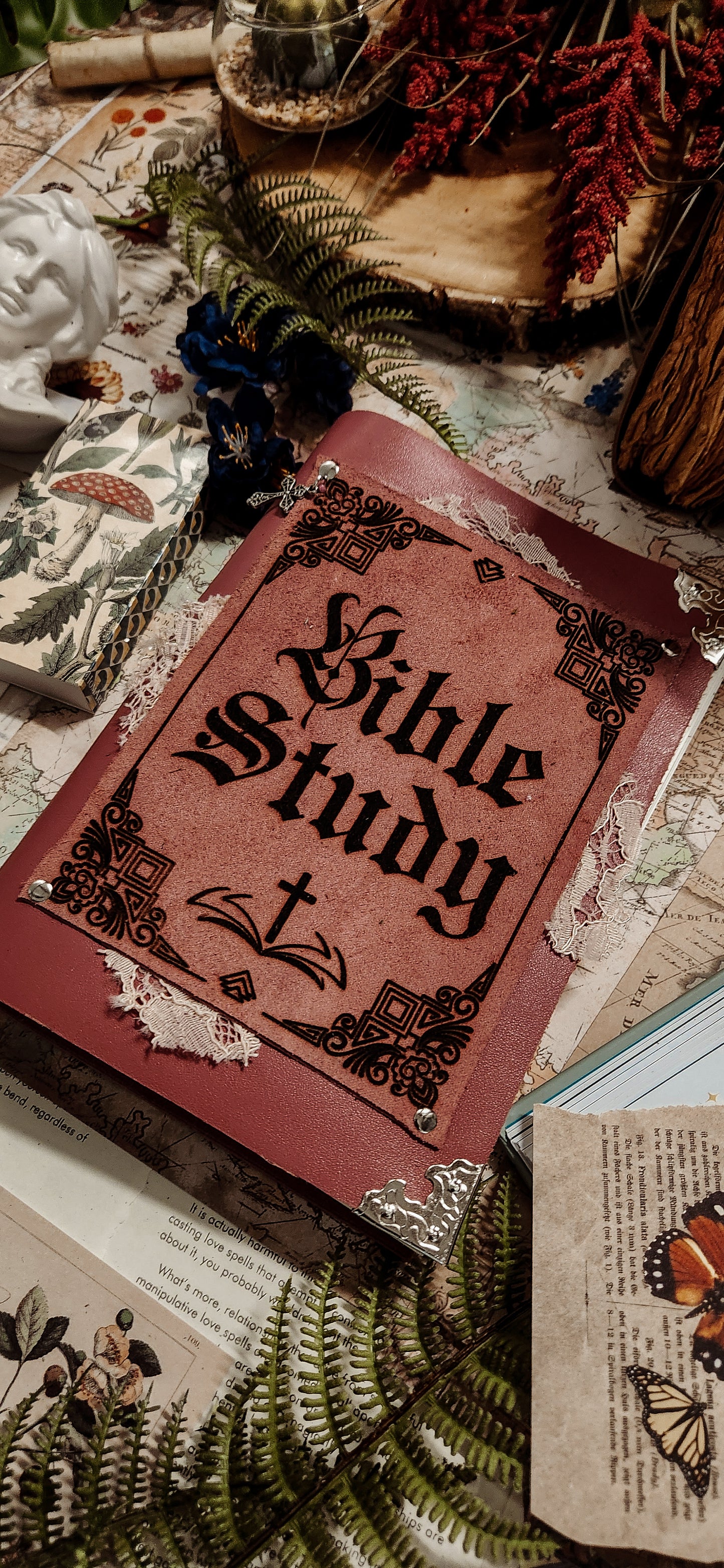 Bible study leather journal