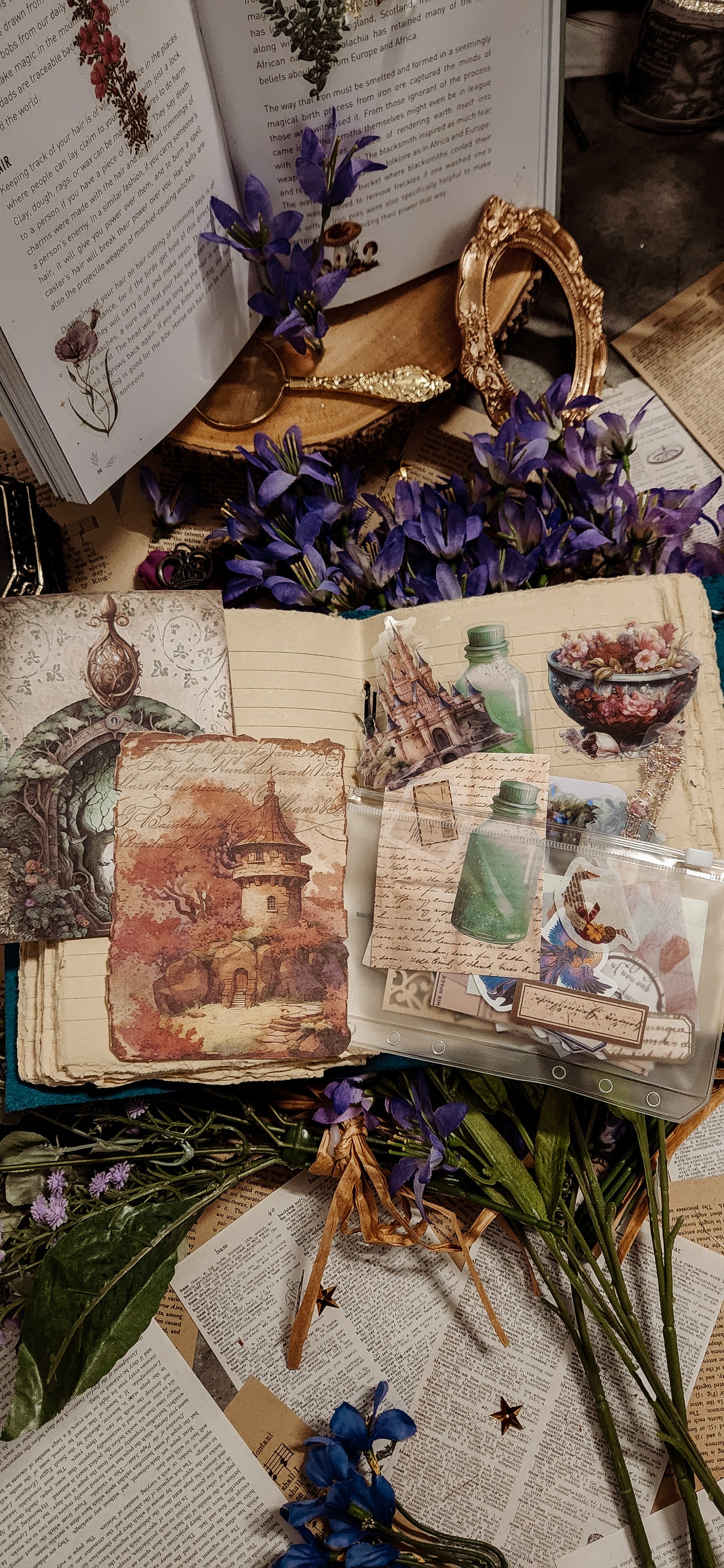 Journaling Mystery Bags: leather journal stickers