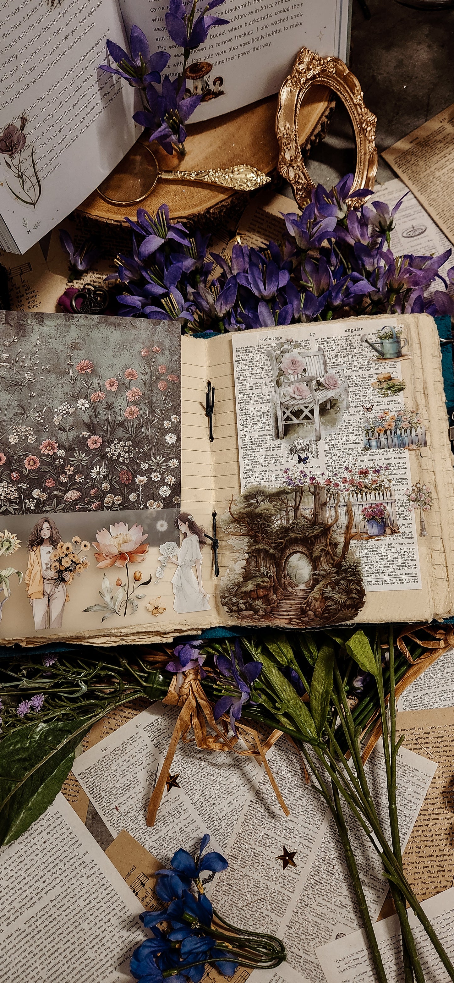 Journaling Mystery Bags: leather journal stickers