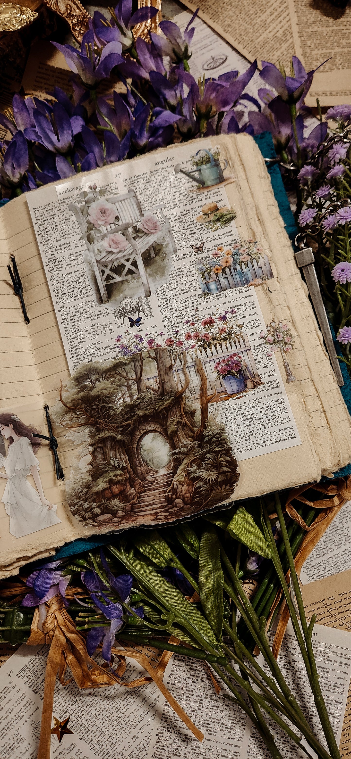 Journaling Mystery Bags: leather journal stickers