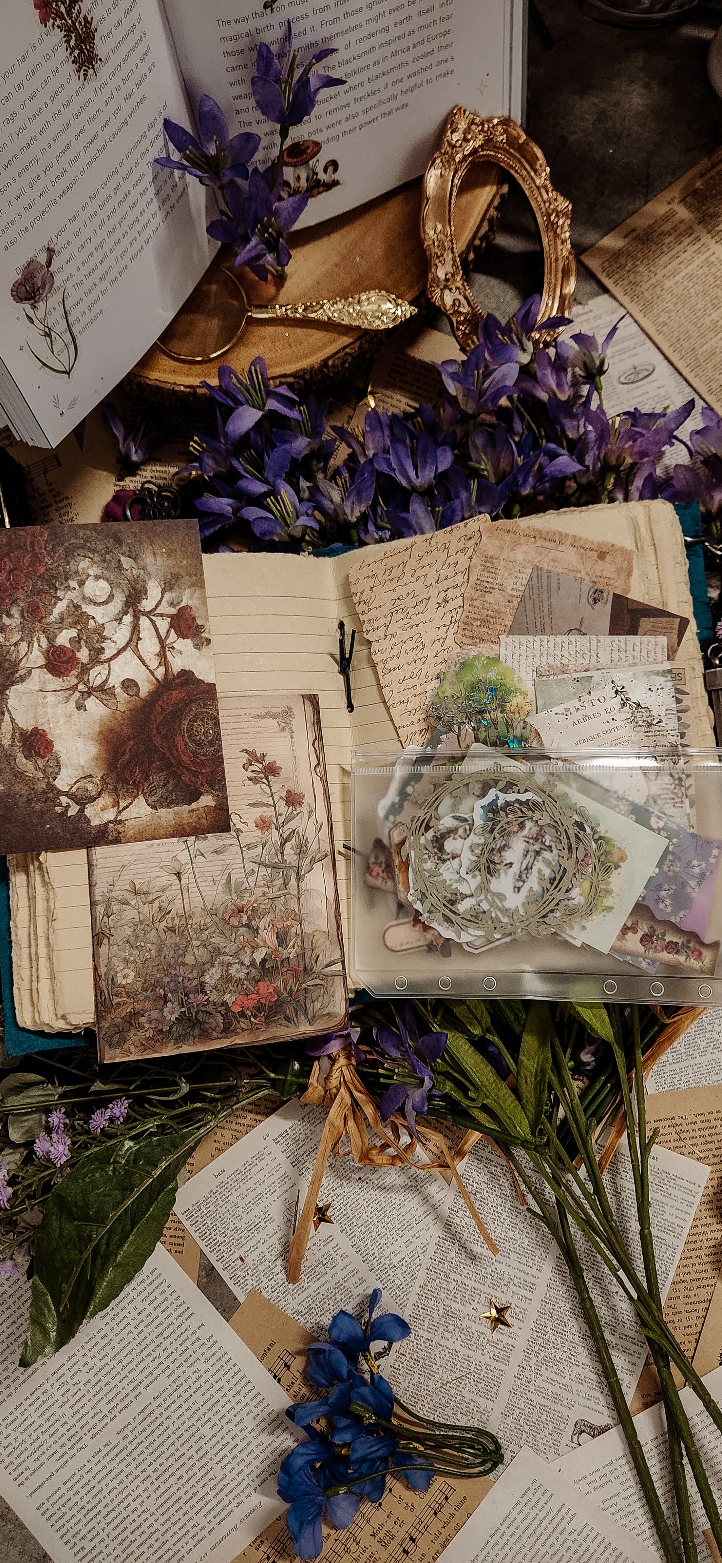 Journaling Mystery Bags: leather journal stickers