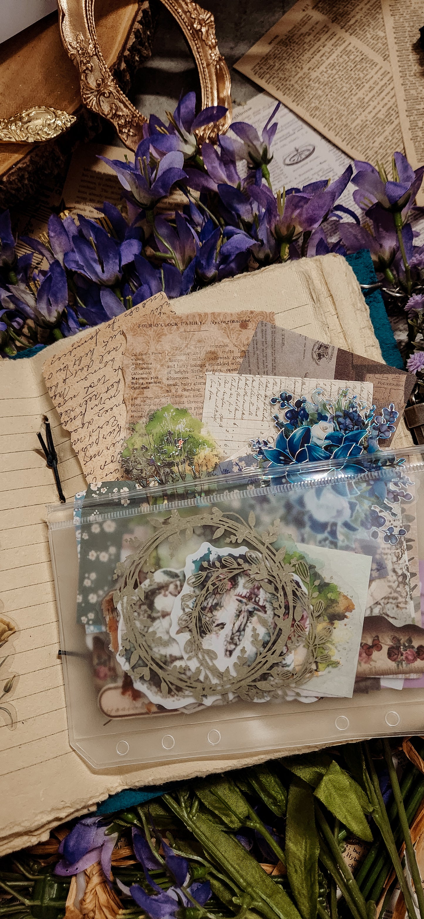 Journaling Mystery Bags: leather journal stickers