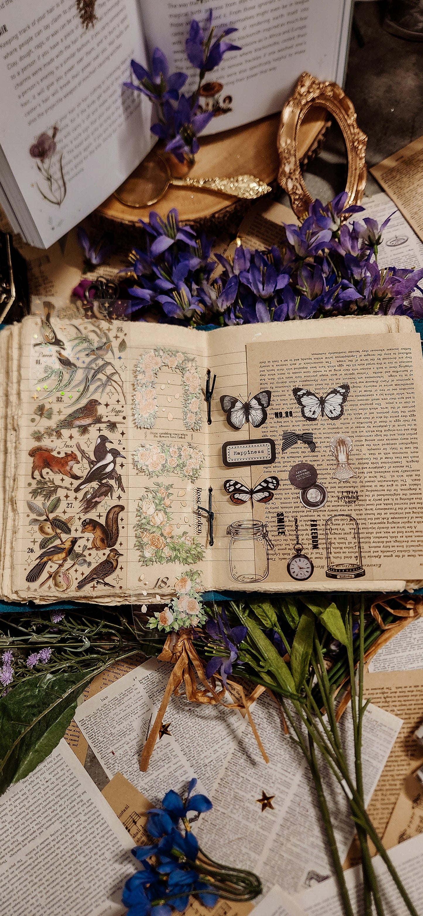 Journaling Mystery Bags: leather journal stickers