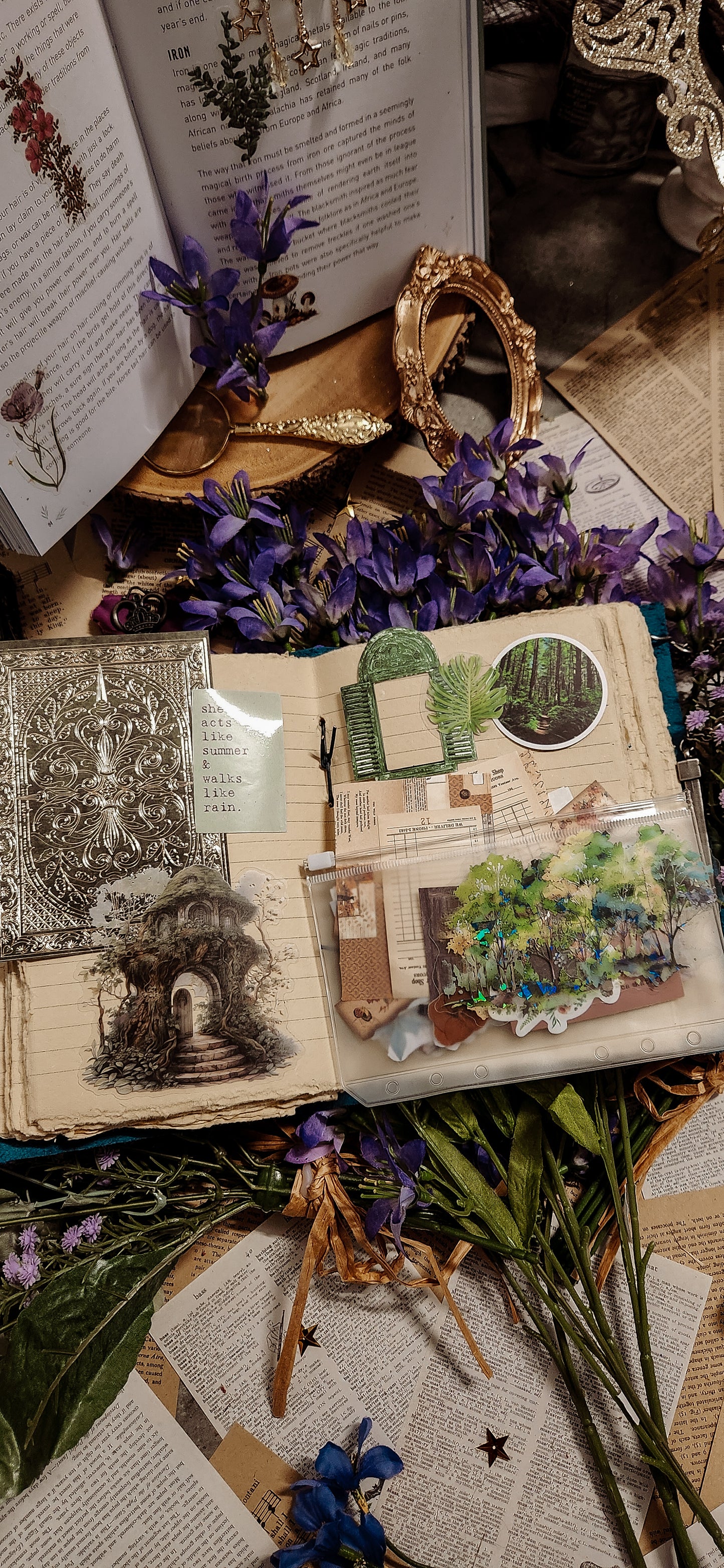 Journaling Mystery Bags: leather journal stickers