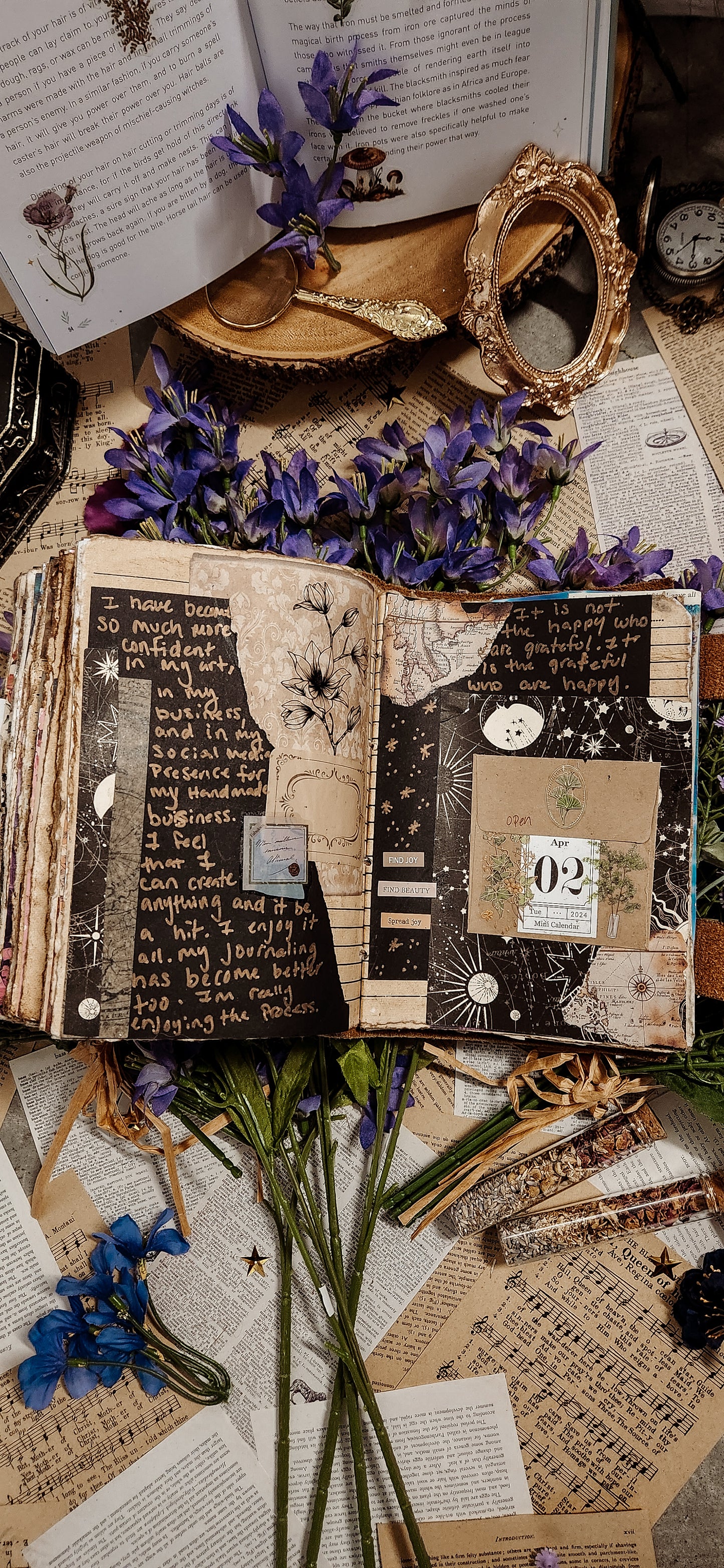 Journaling Mystery Bags: leather journal stickers