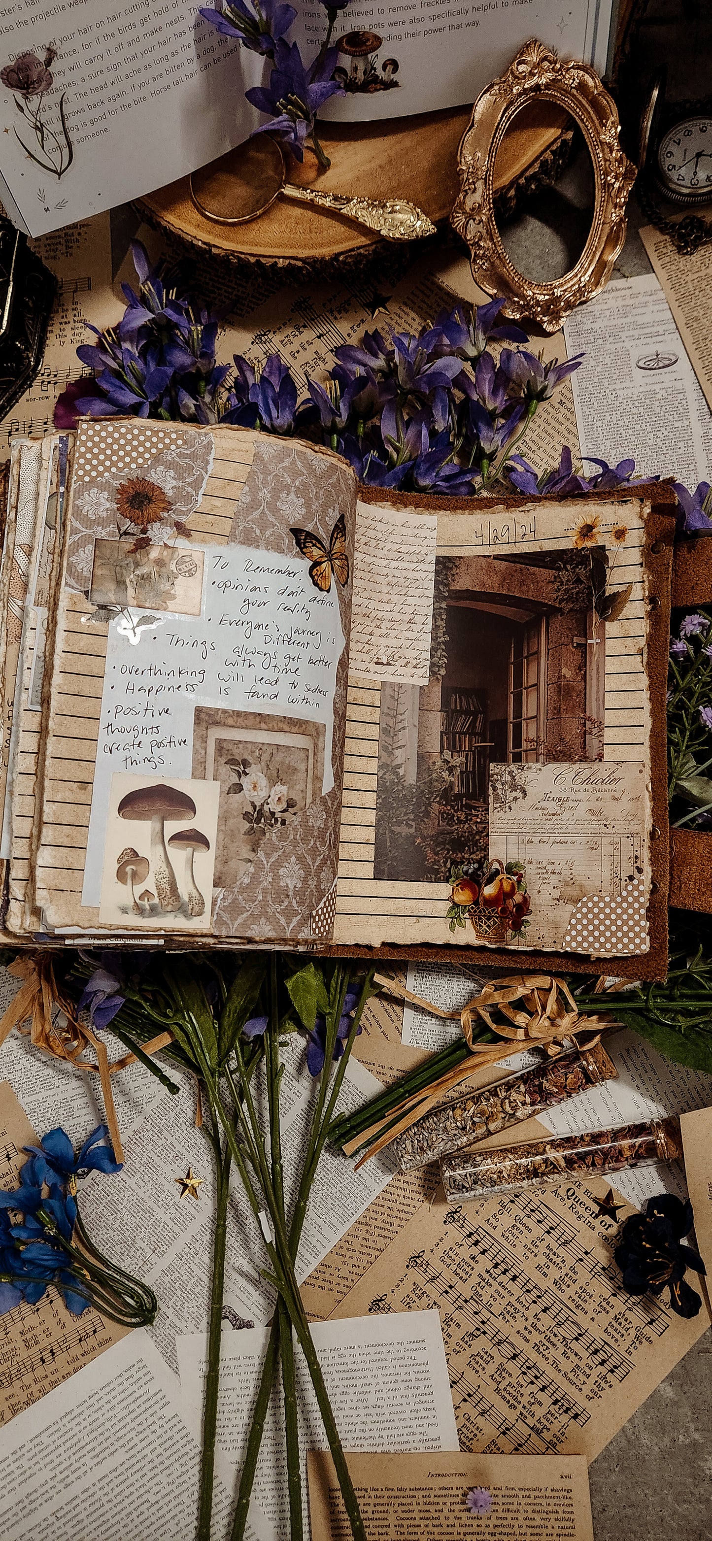 Journaling Mystery Bags: leather journal stickers