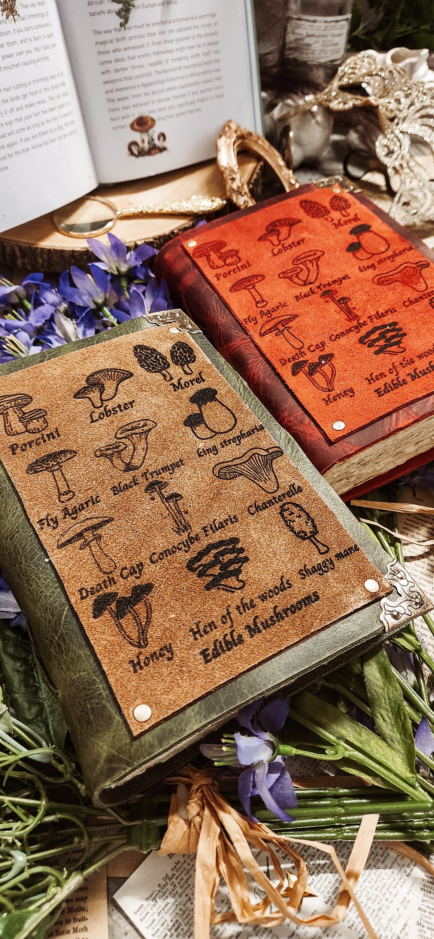 Mushroom leather journal