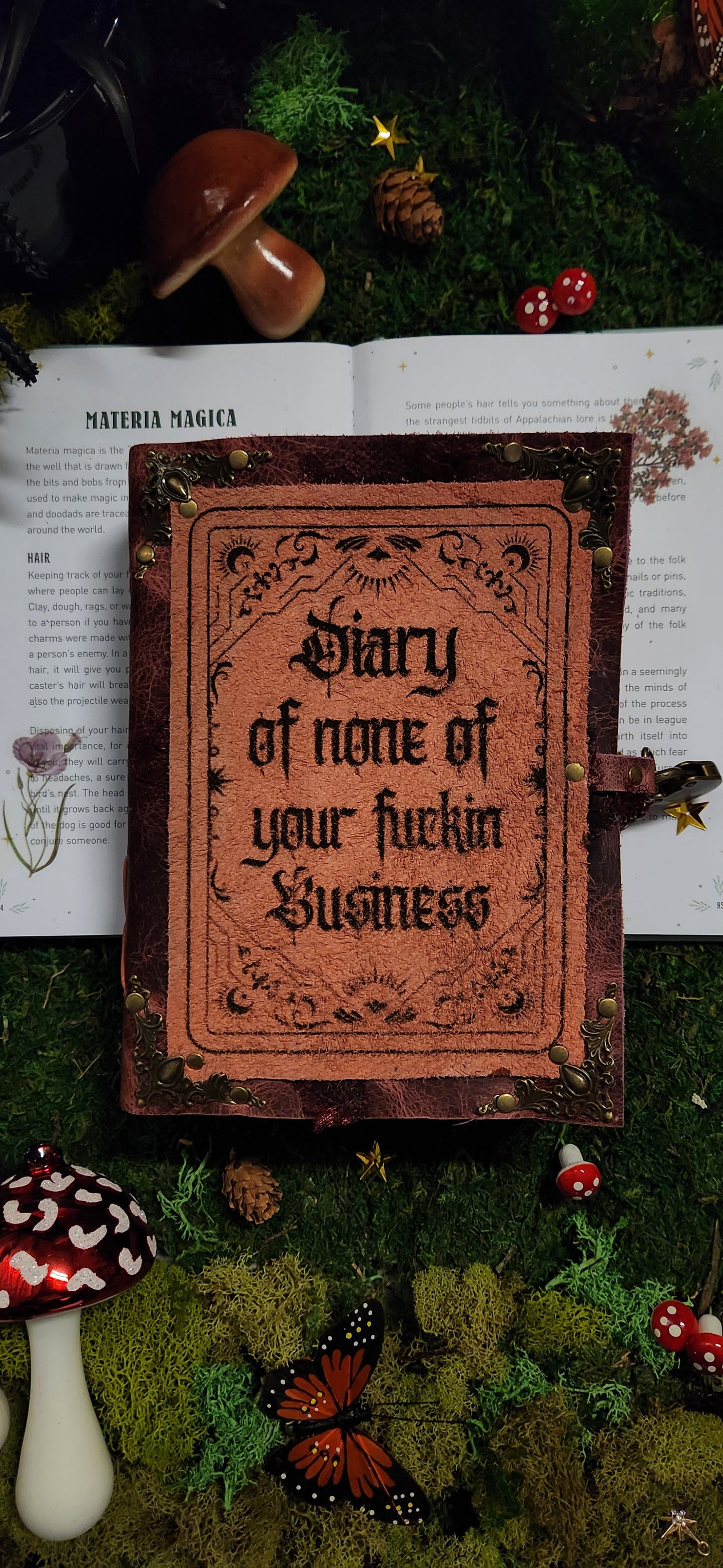 Diary of none of your fuckin business leather journal