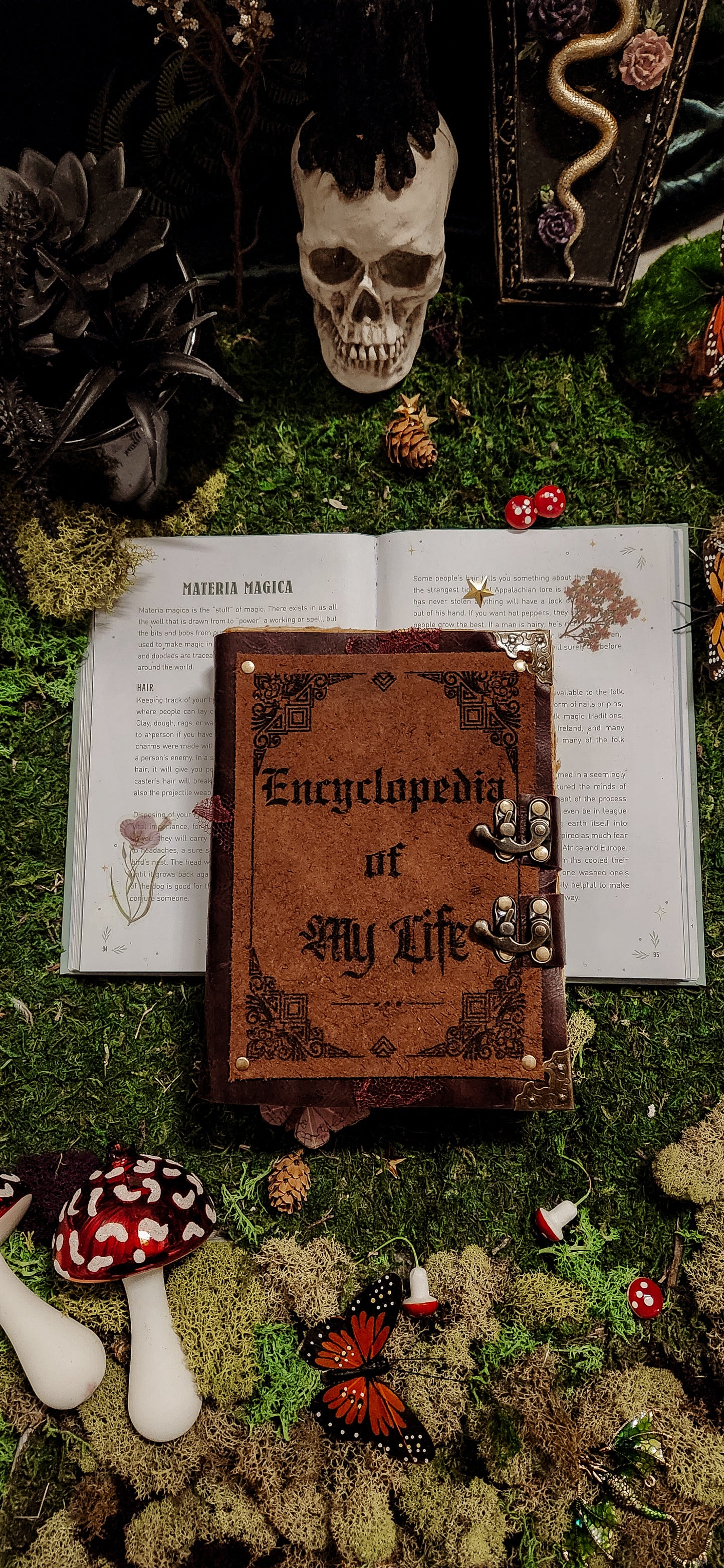 Encyclopedia of my life leather journal