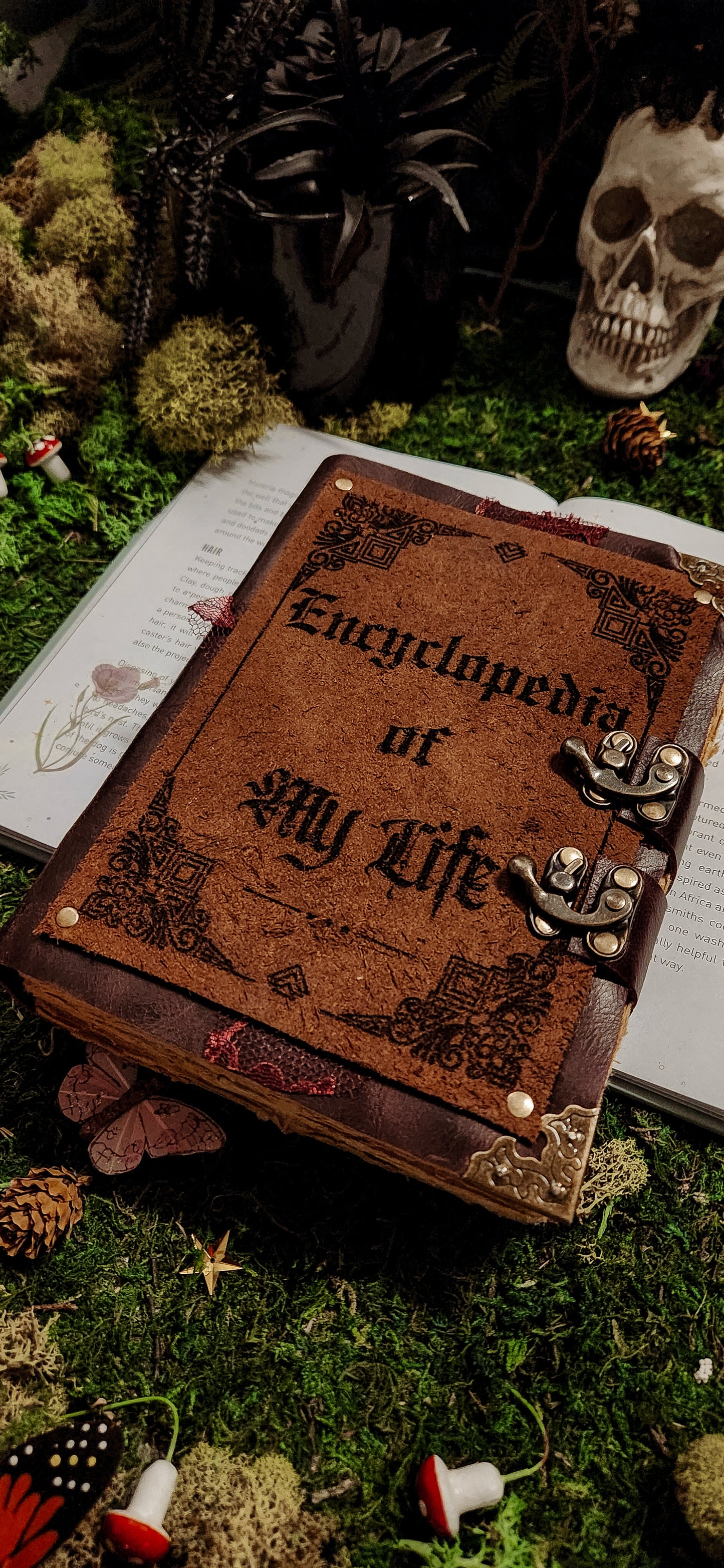 Encyclopedia of my life leather journal