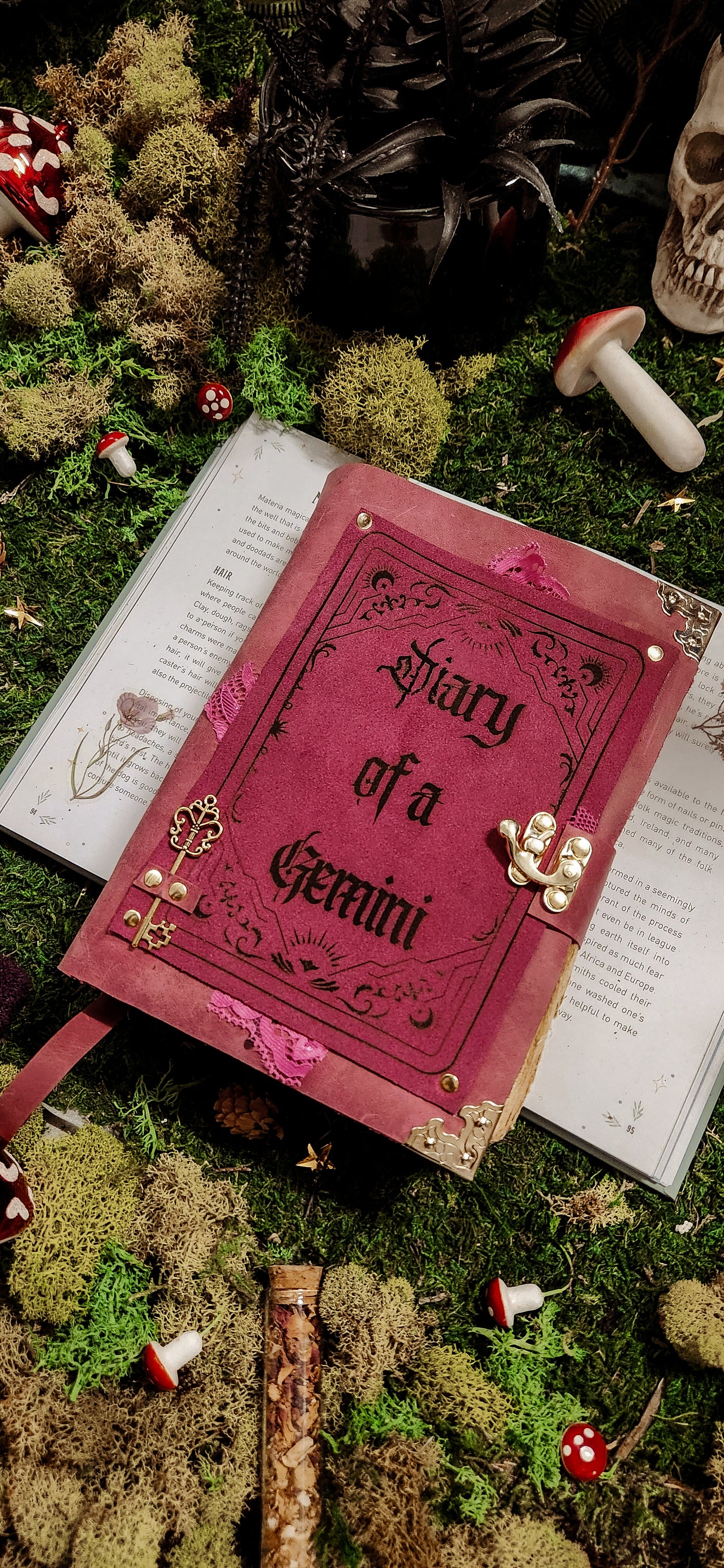 Diary of zodiacs leather journal