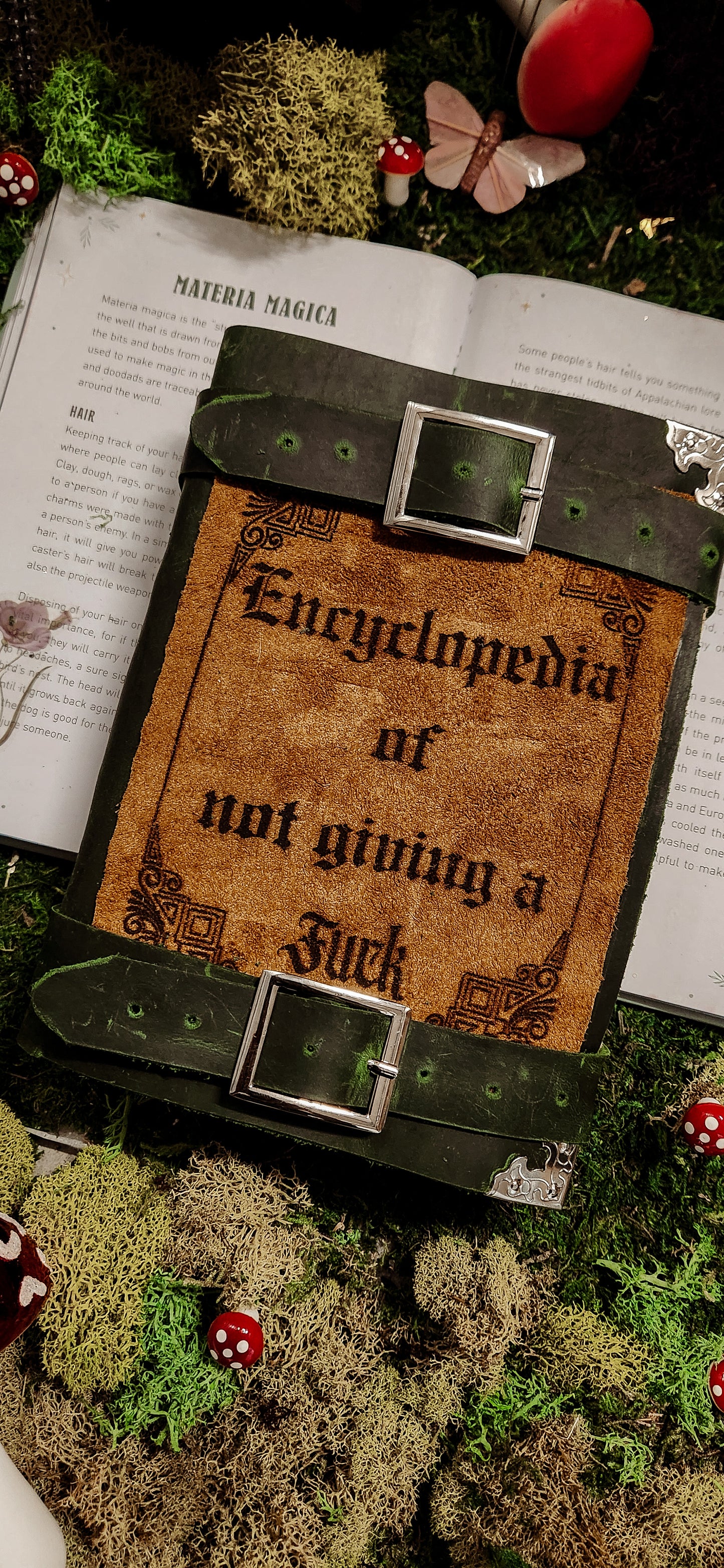 Encyclopedia of not giving a fuck leather journal