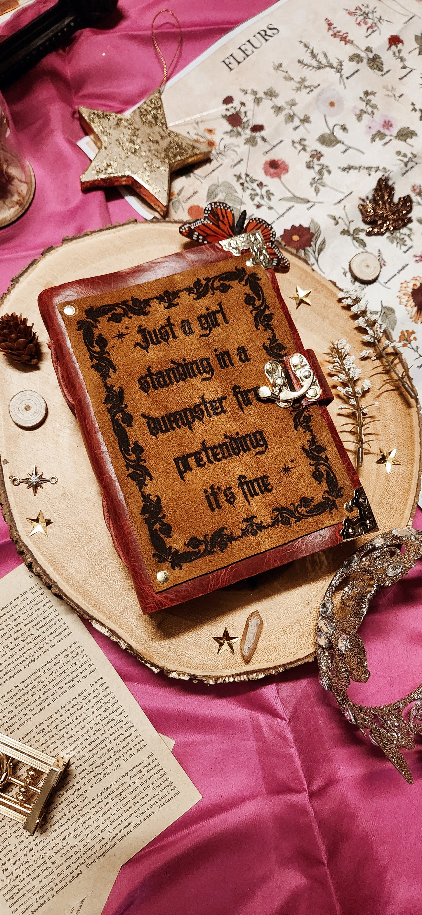 Just a girl leather journal