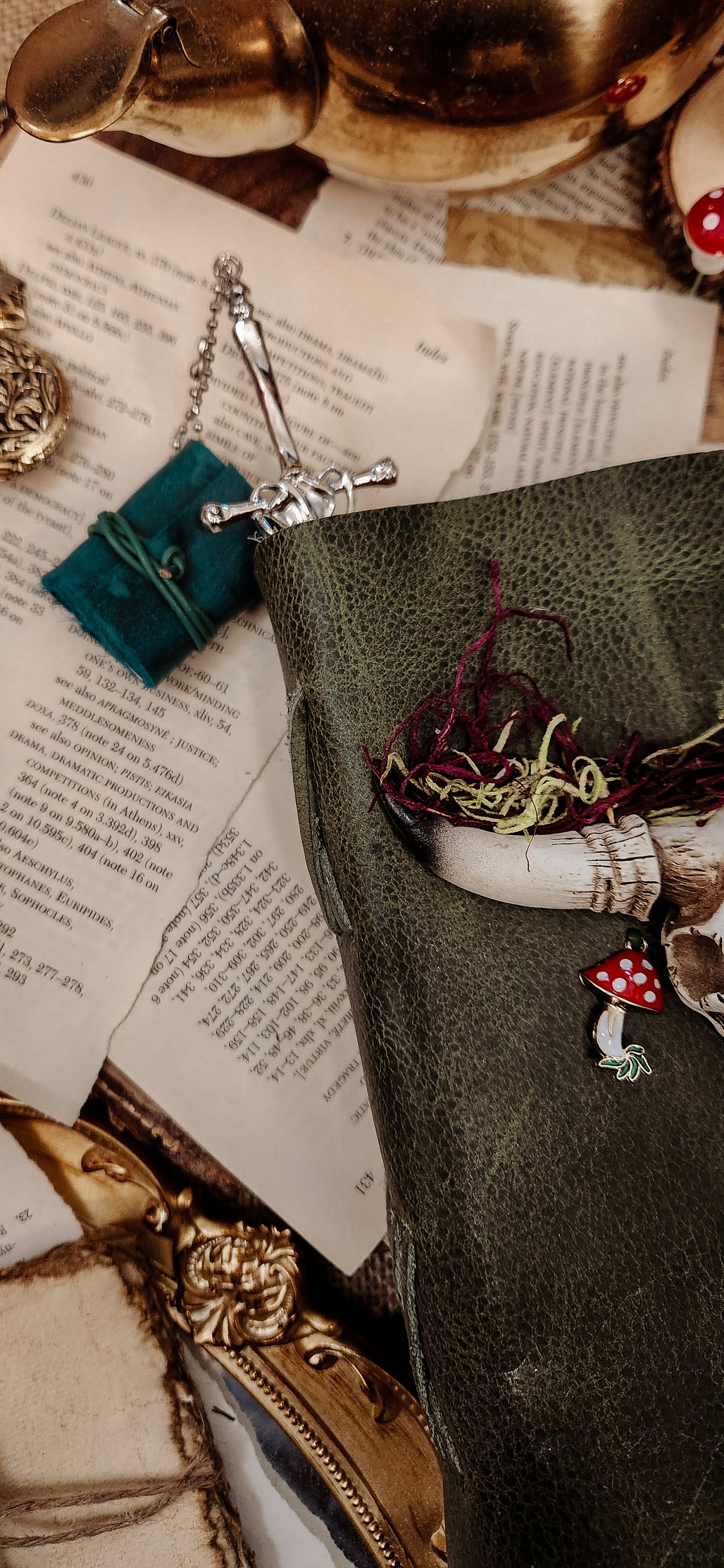 Sword bookmark leather journal