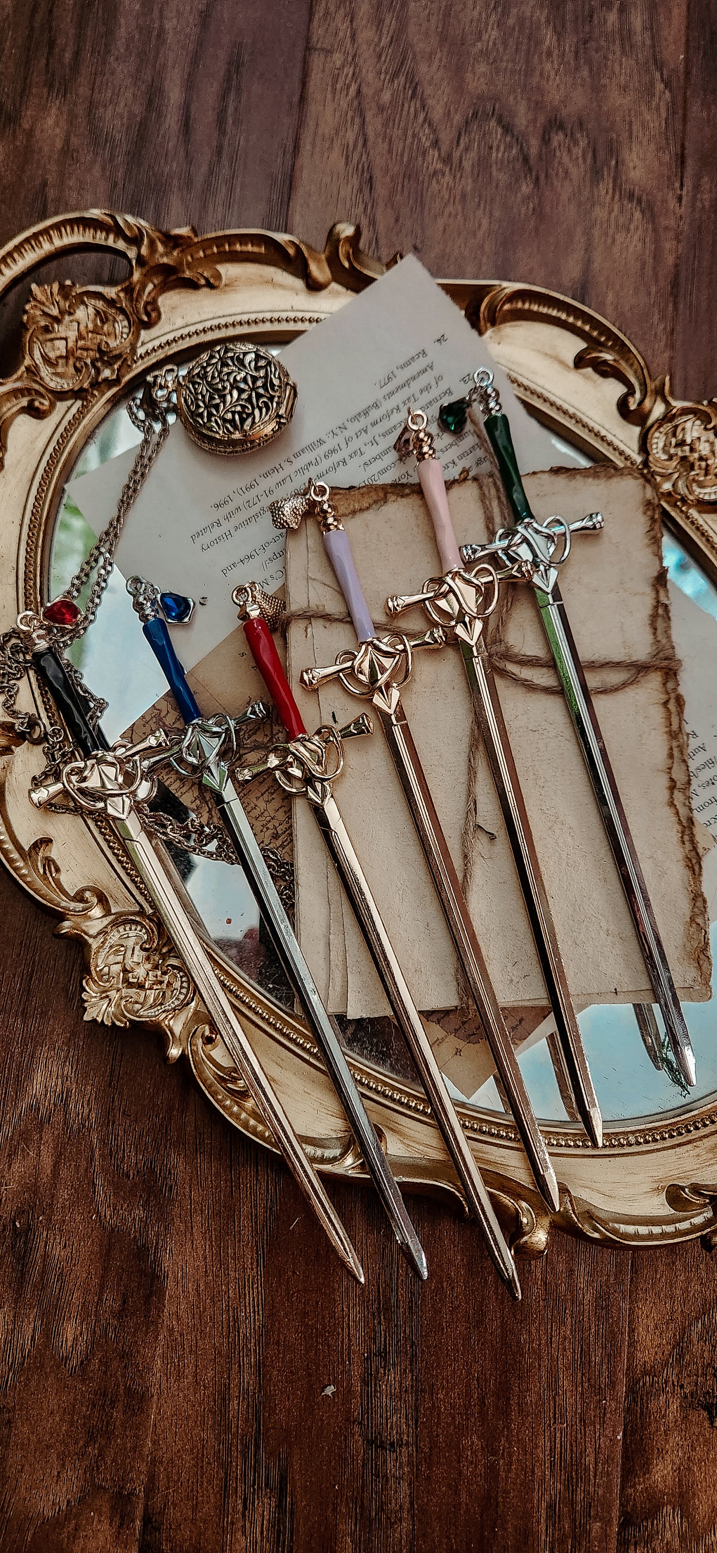 Sword bookmark leather journal
