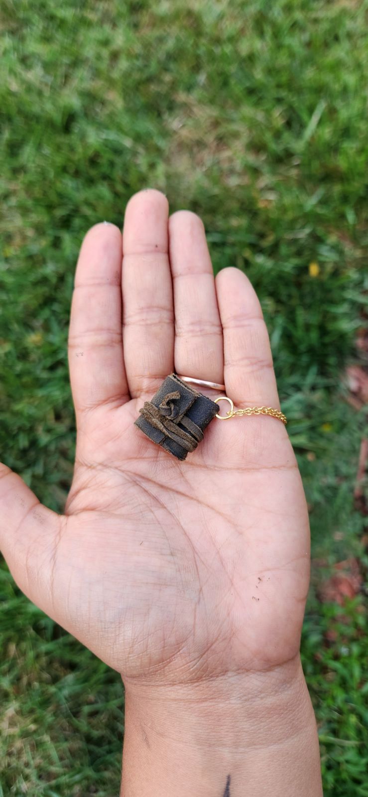 Mini leather Journal necklace