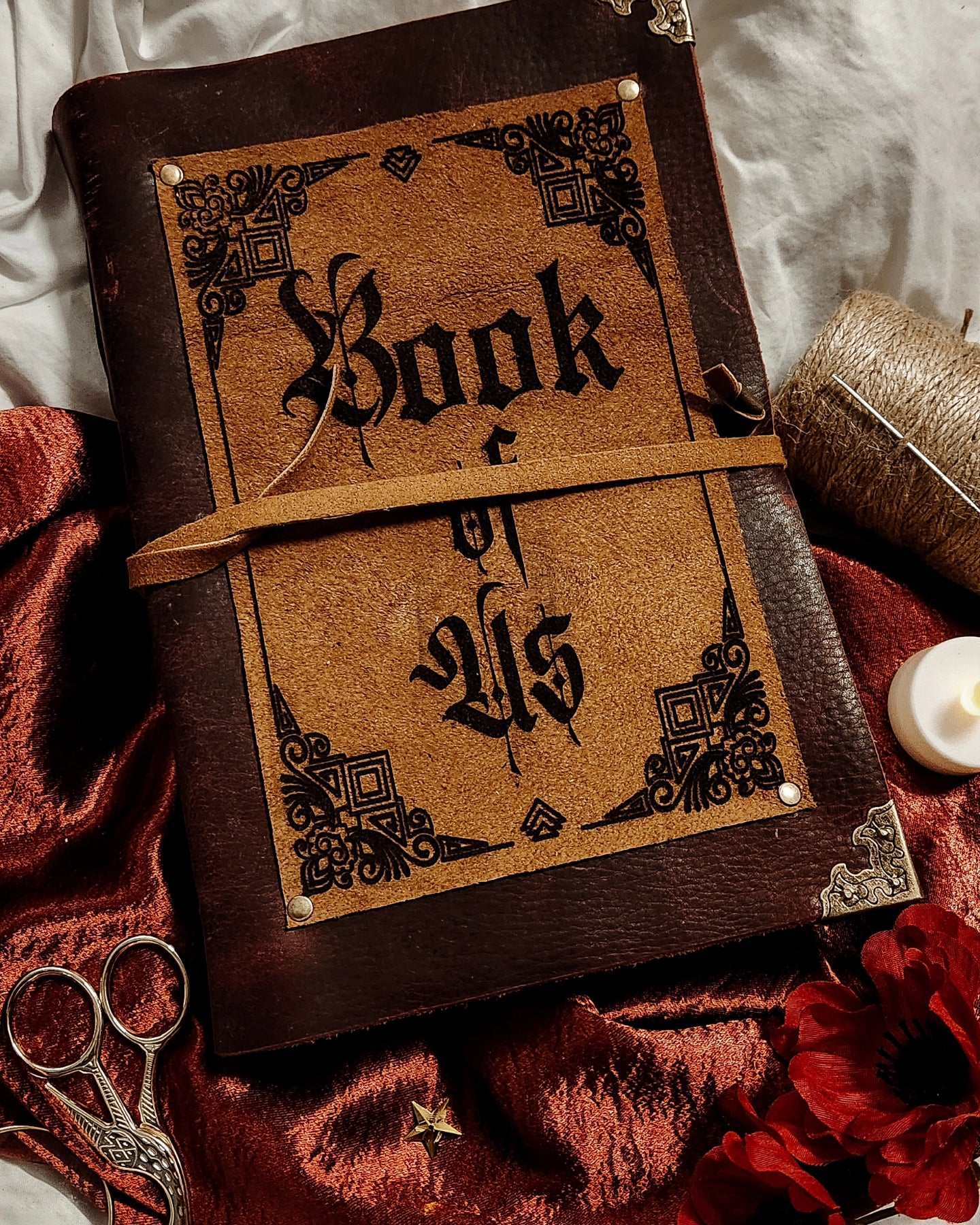 Book of Us leather journal, sketchbook, scrapbook