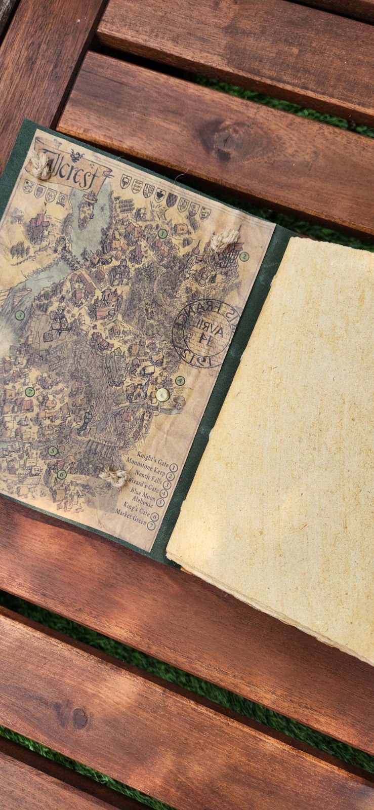 Book of Gardens leather journal