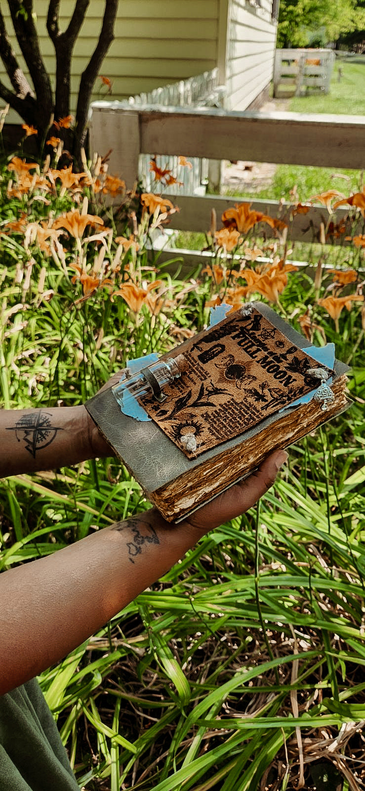 Full Moon Witchy Leather Journal