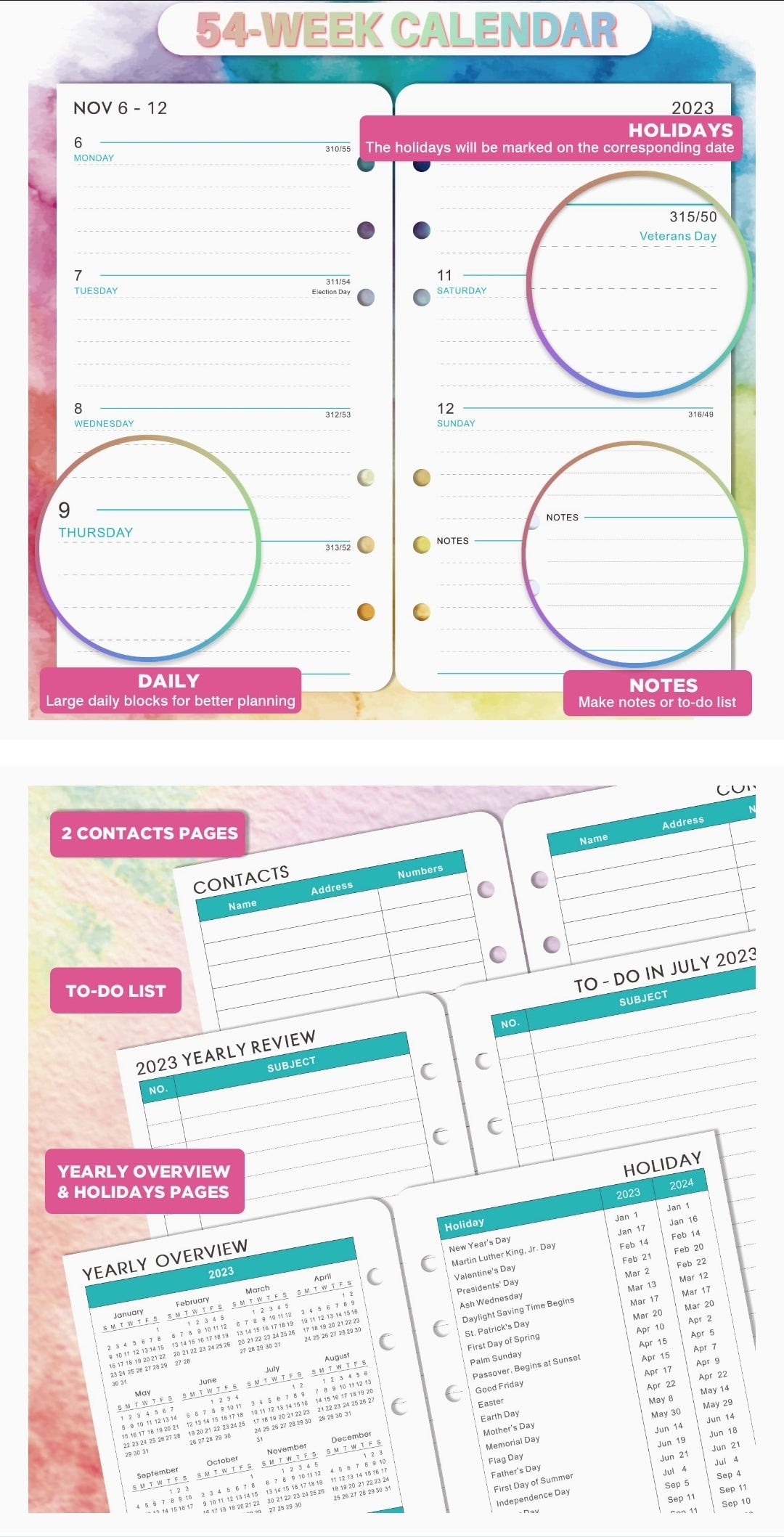 2024 Planner: A6 Book of Plans Refillable