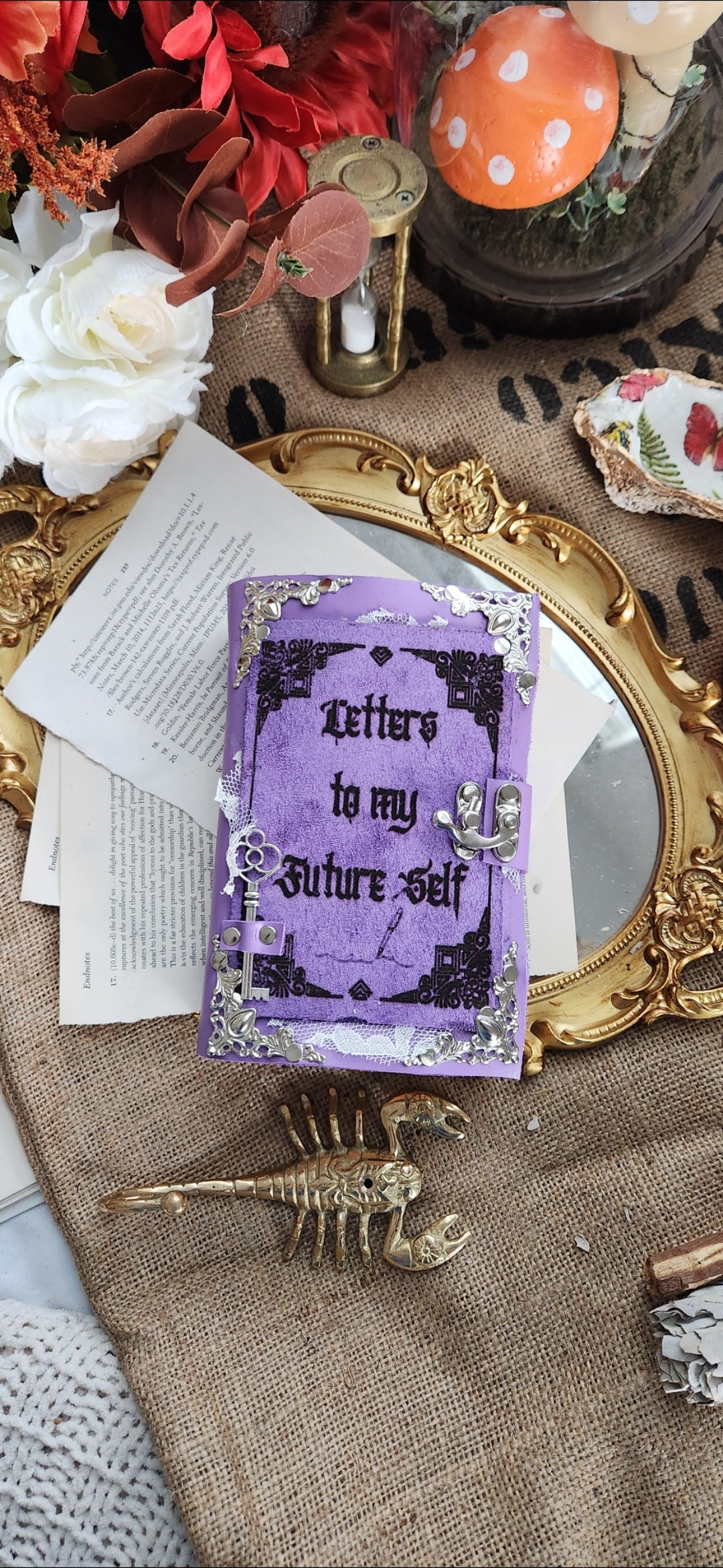 Letters to my future self leather journal
