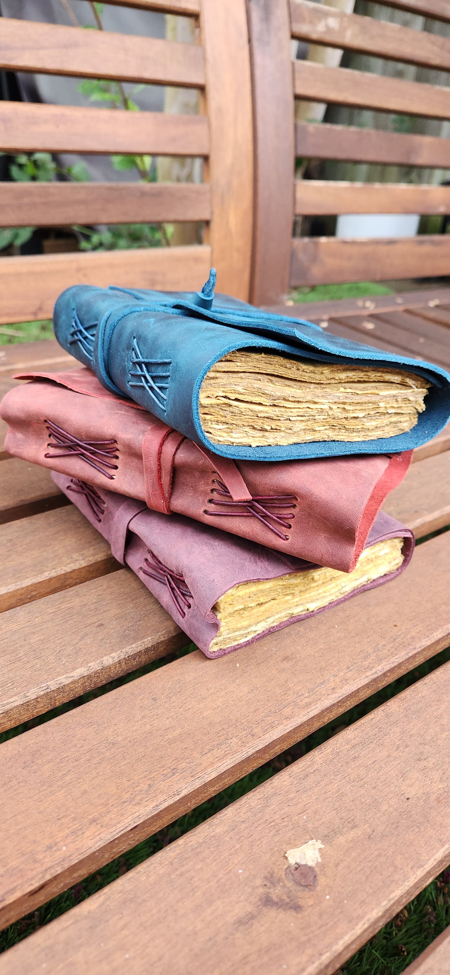 Purple Leather Wrap Journal