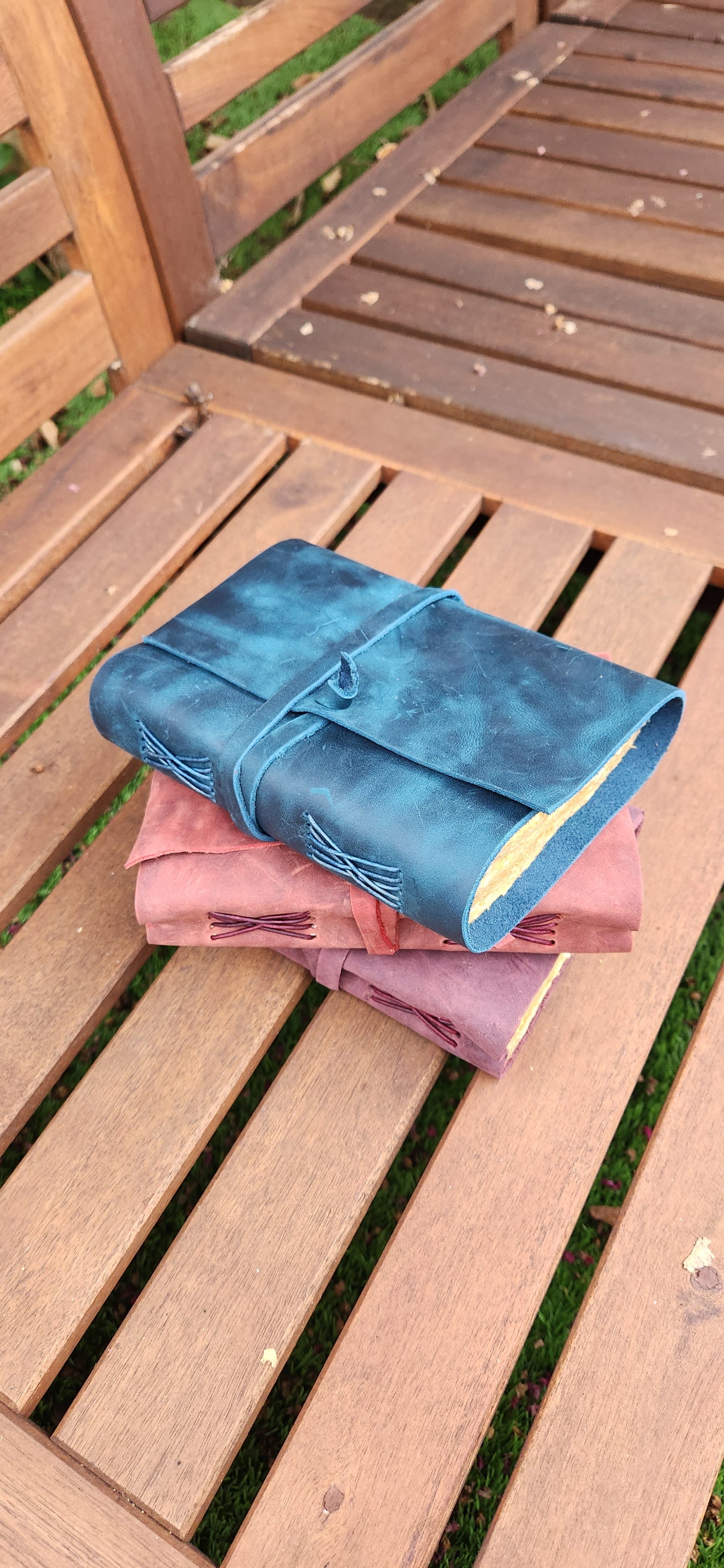 Blue wrapped leather Journal