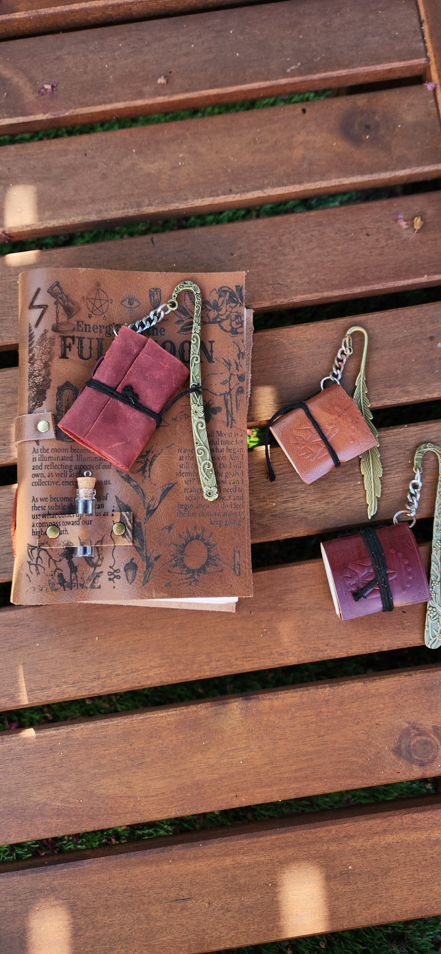 Mini leather Journal Bookmark