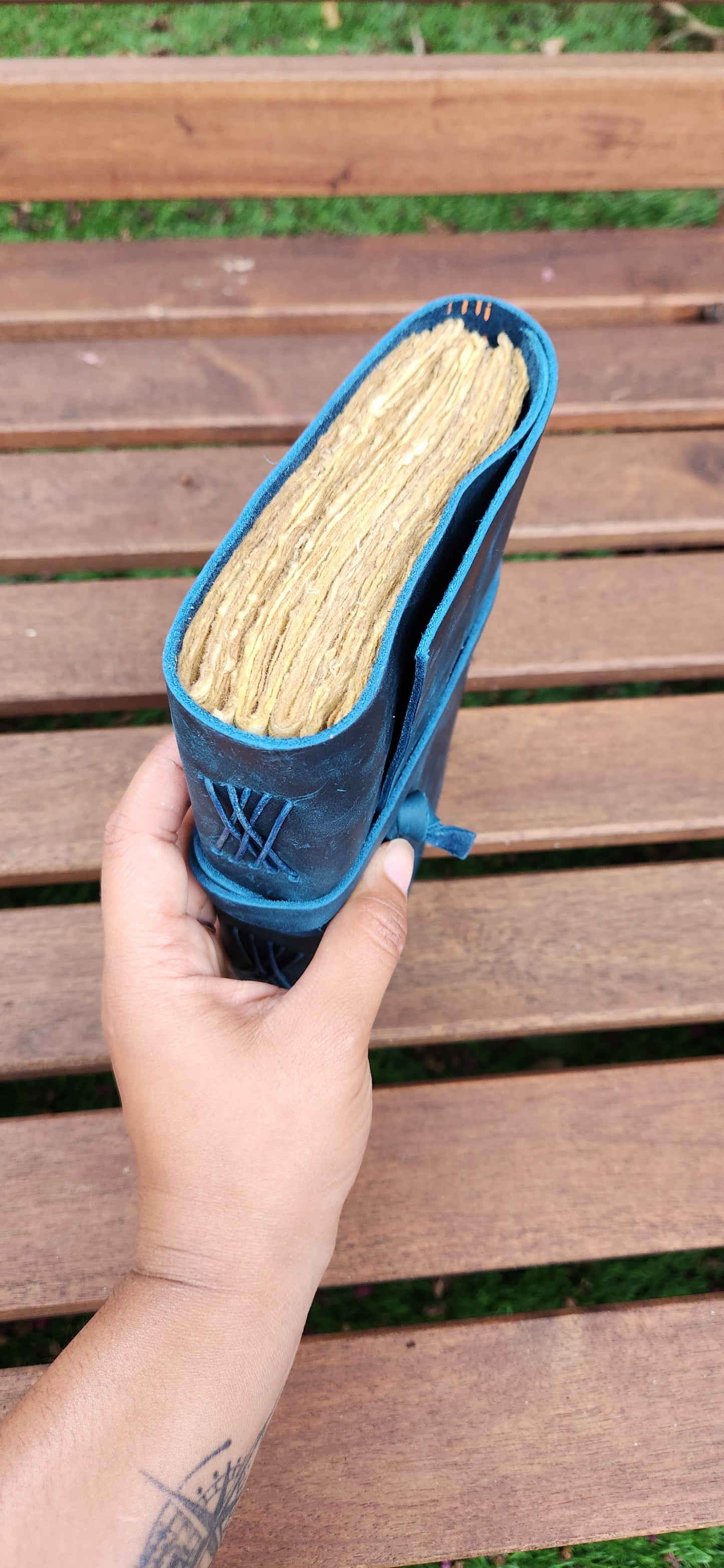 Blue wrapped leather Journal