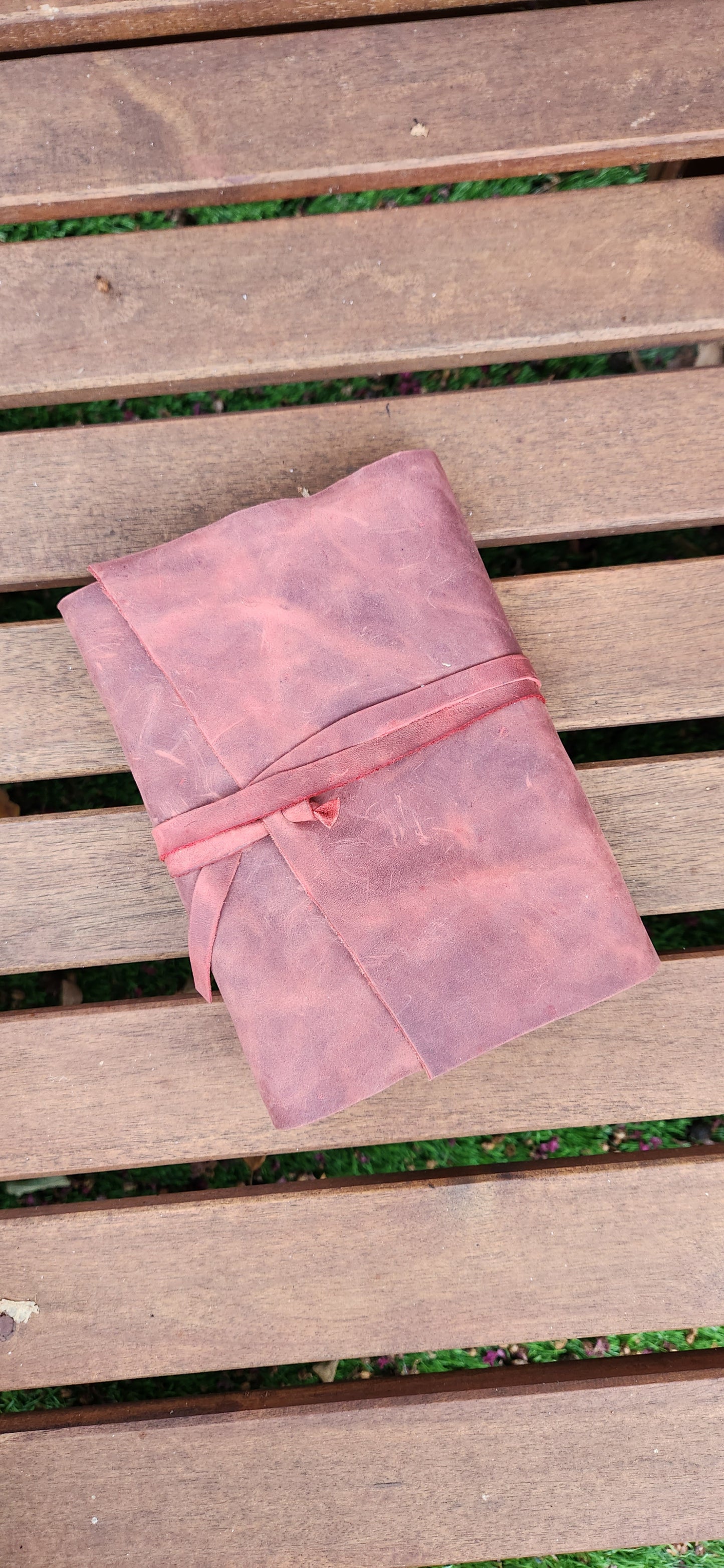 Red Wrapped Leather Journal