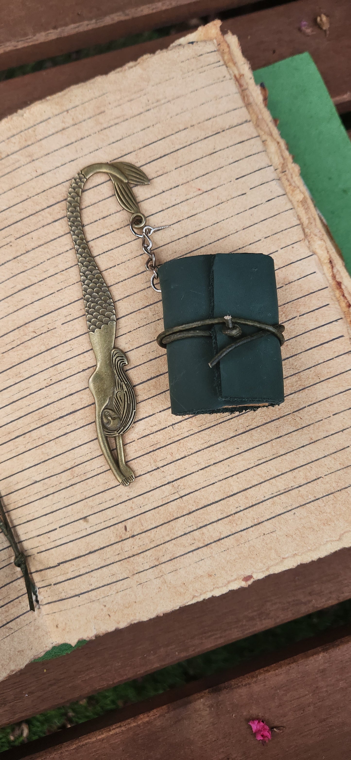 Mini leather Journal Bookmark