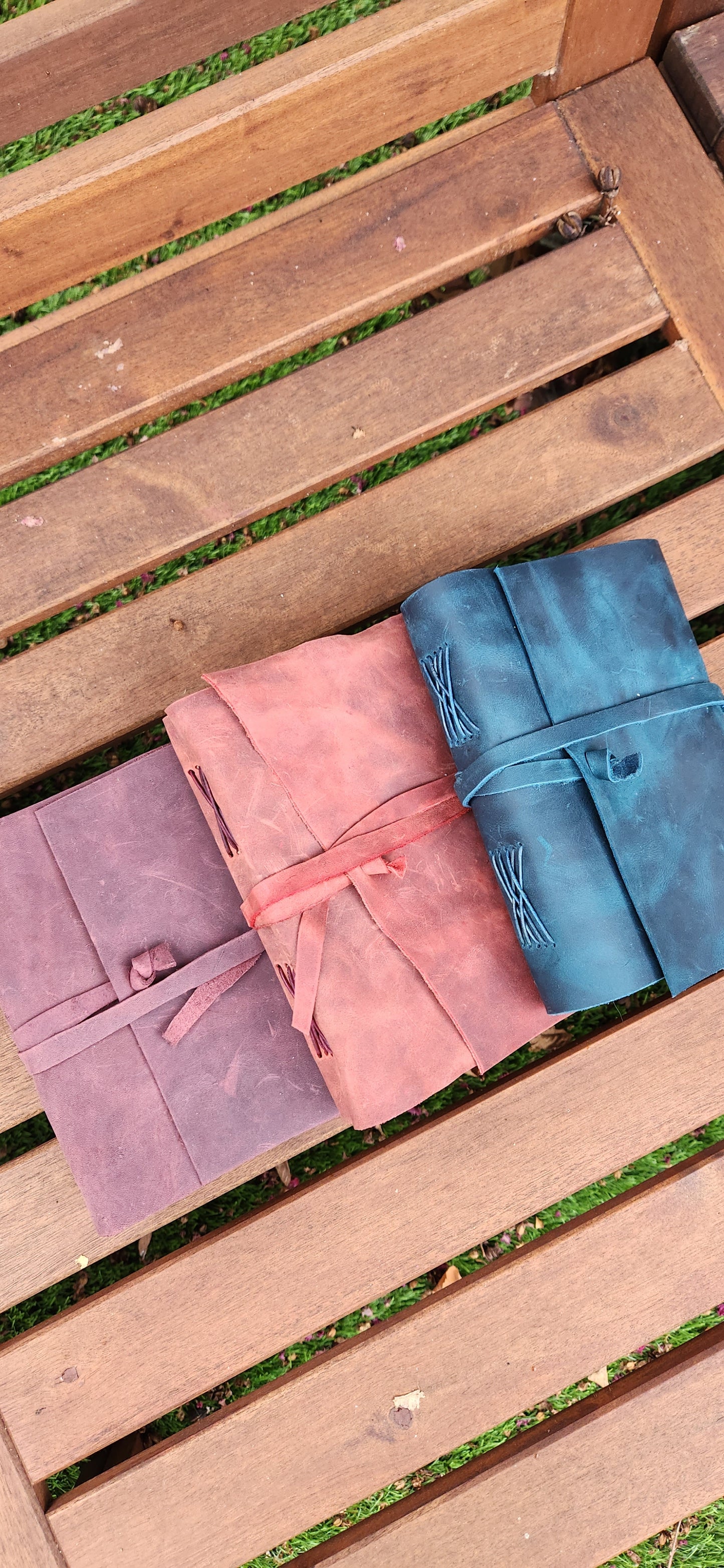 Blue wrapped leather Journal