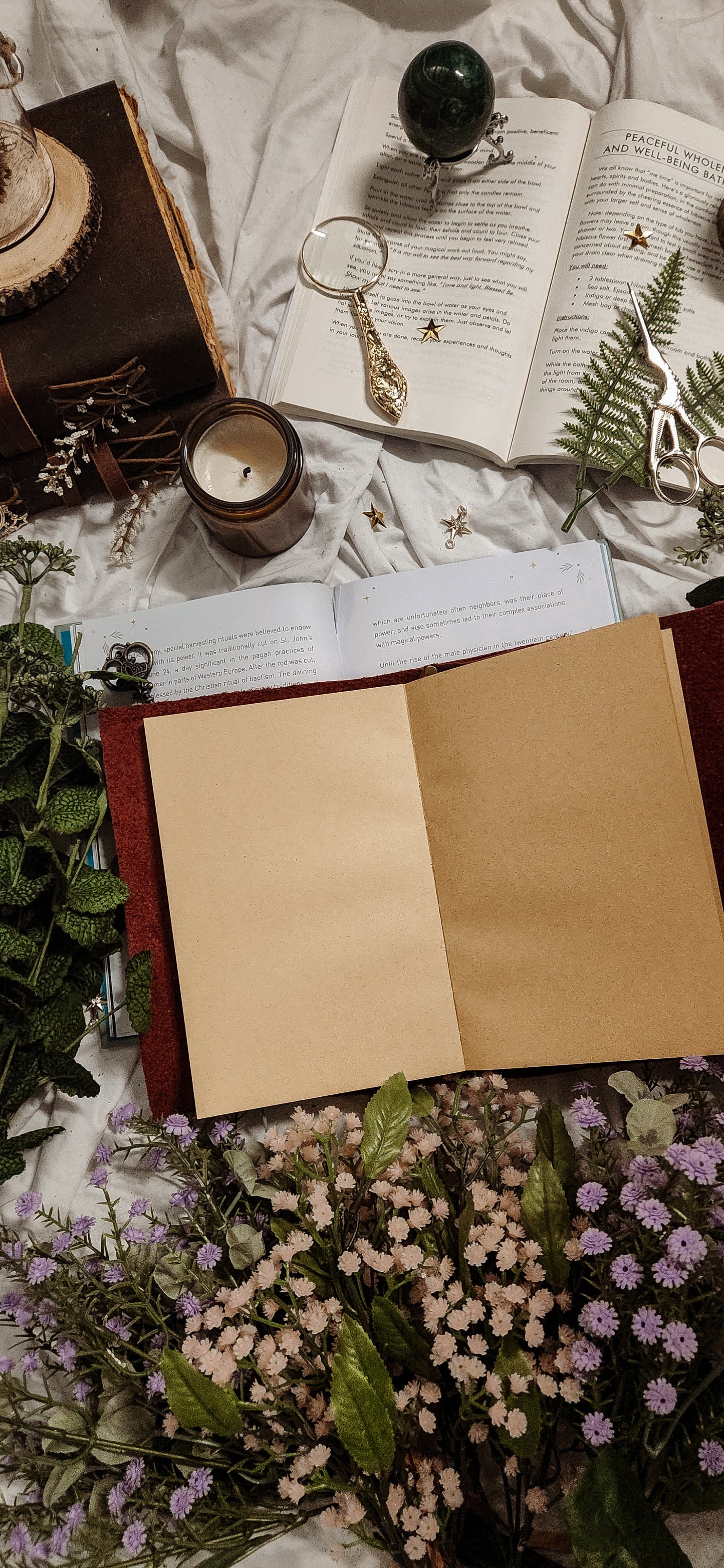 Refillable leather journal sleeve