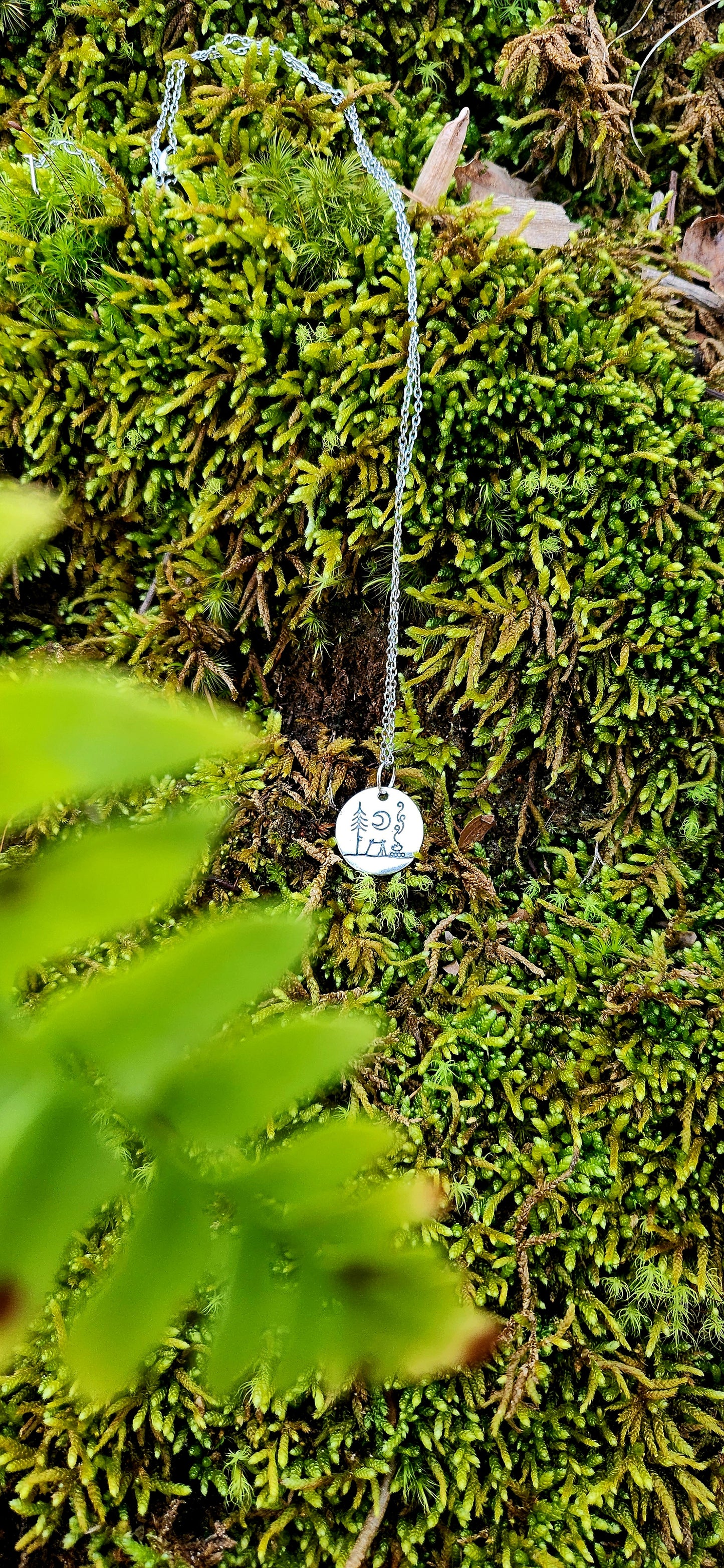 Camp fire necklace