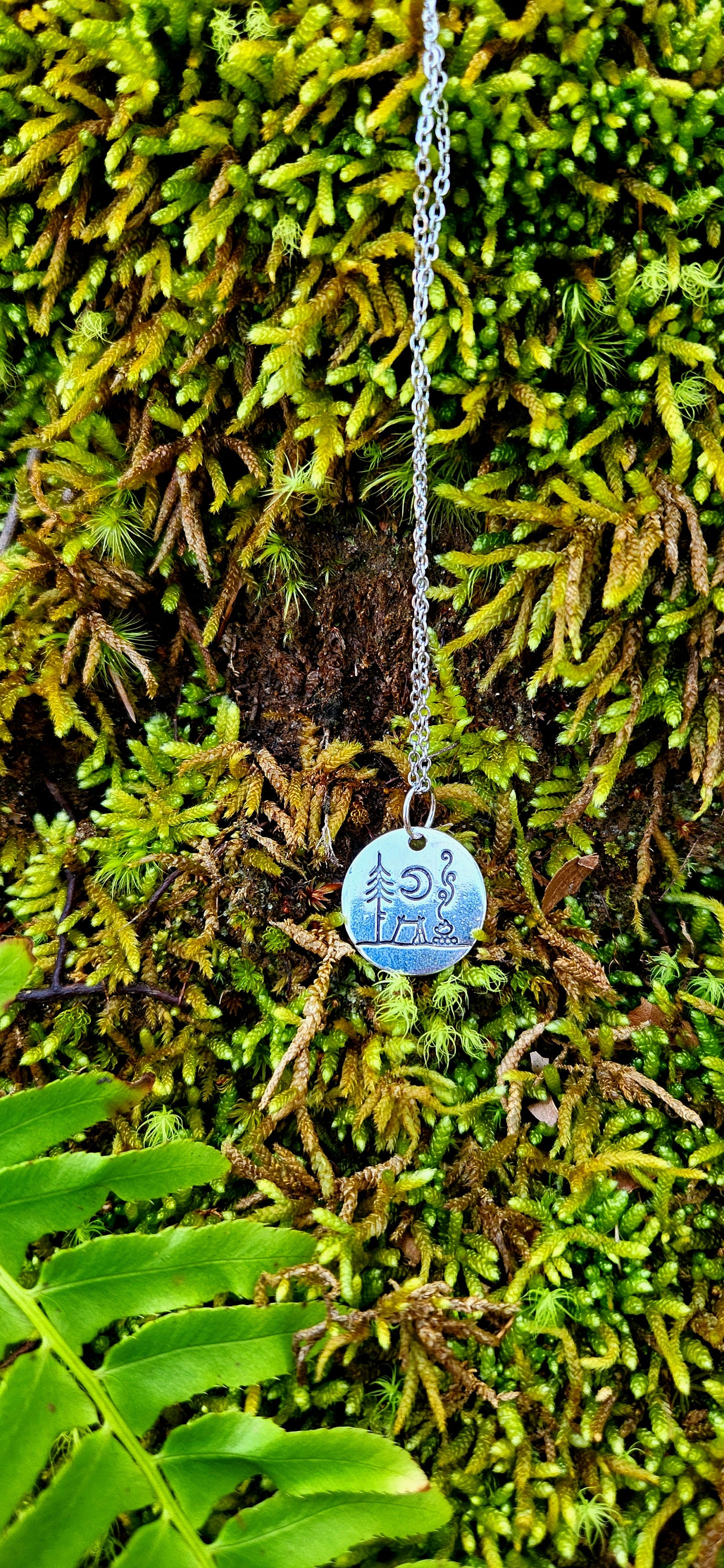 Camp fire necklace