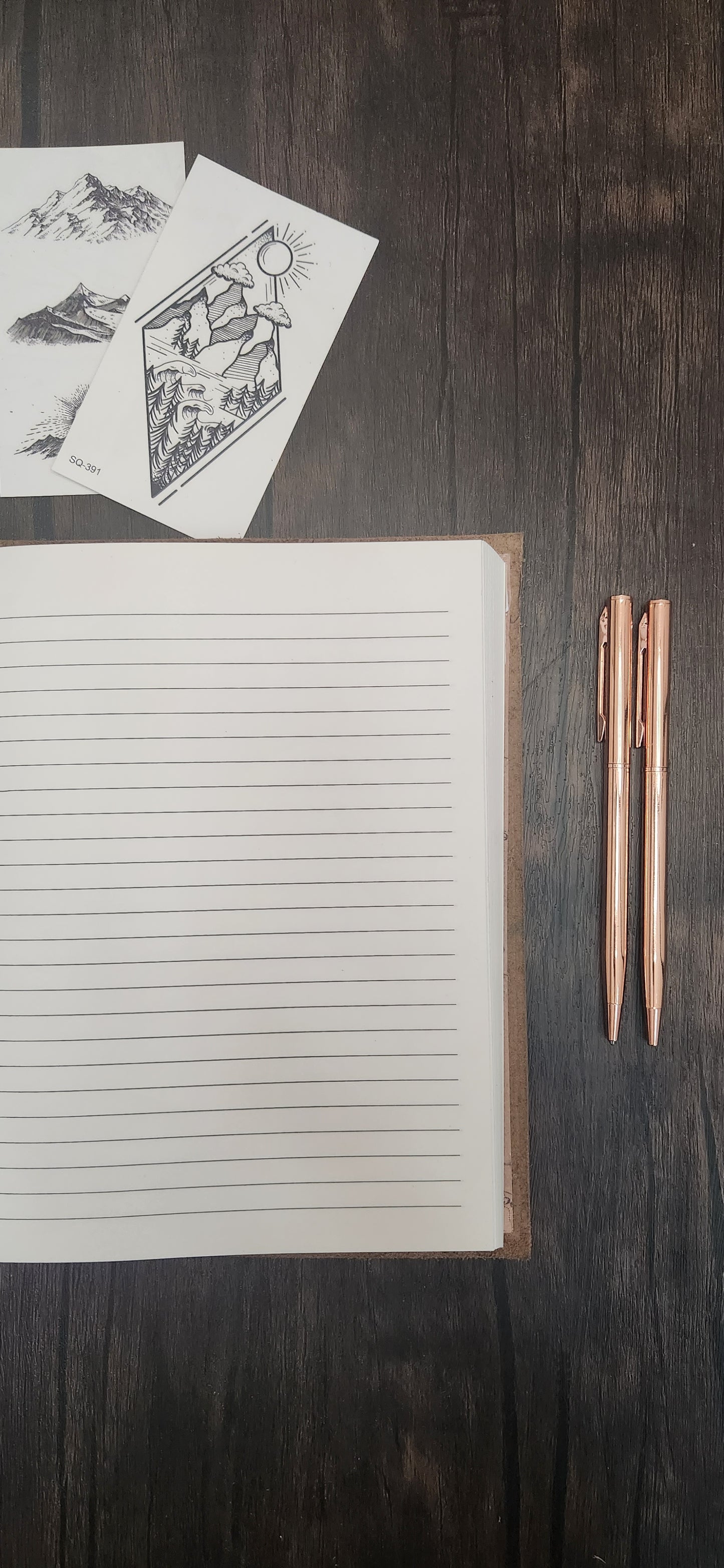 Diamond mountain leather journal