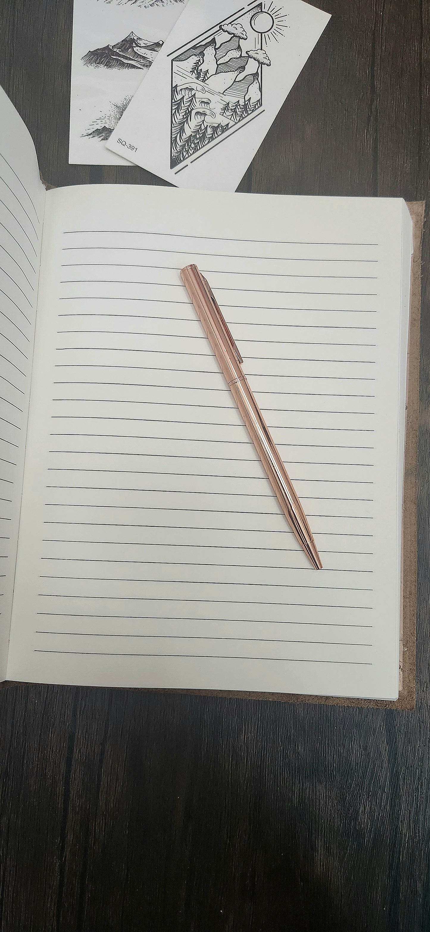 Follow the sun leather journal