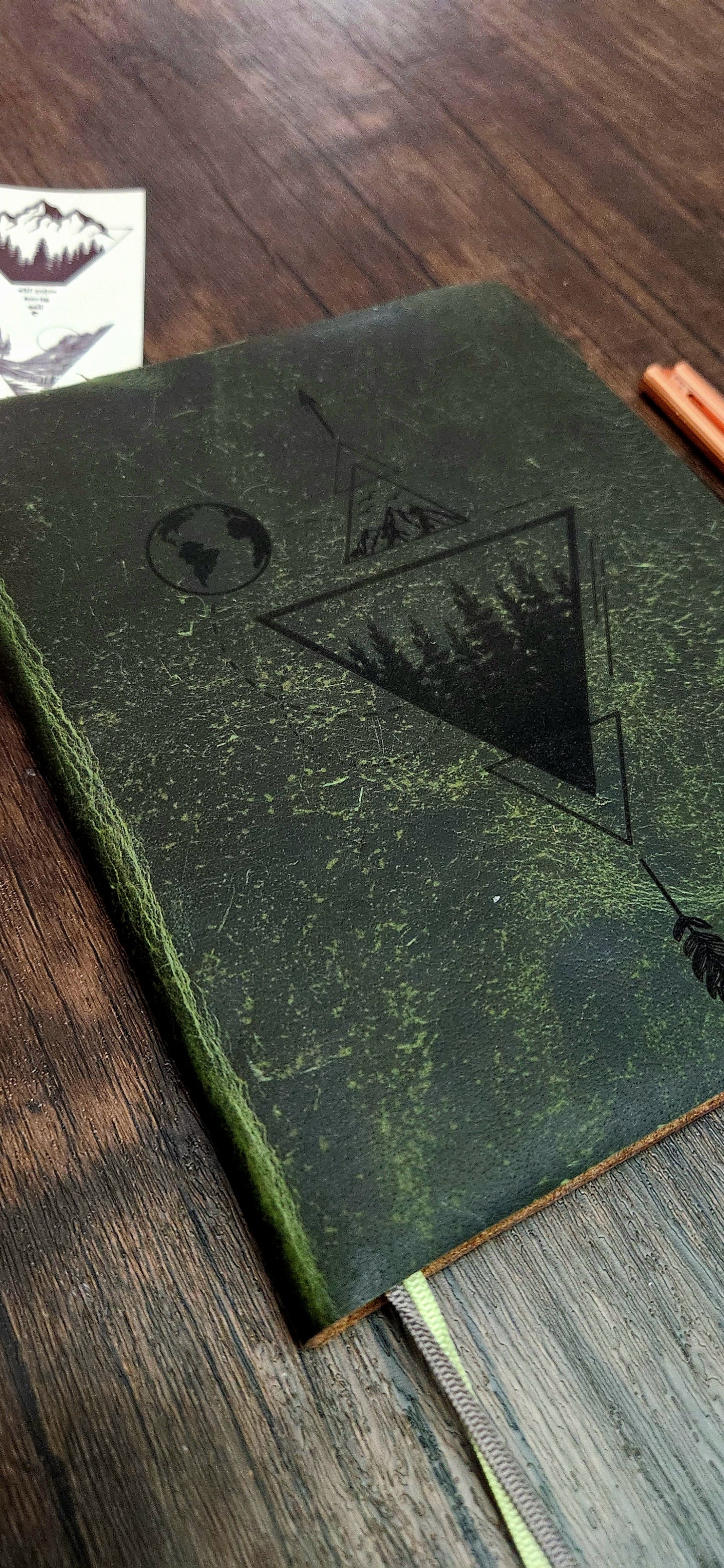 Through the forest leather journal