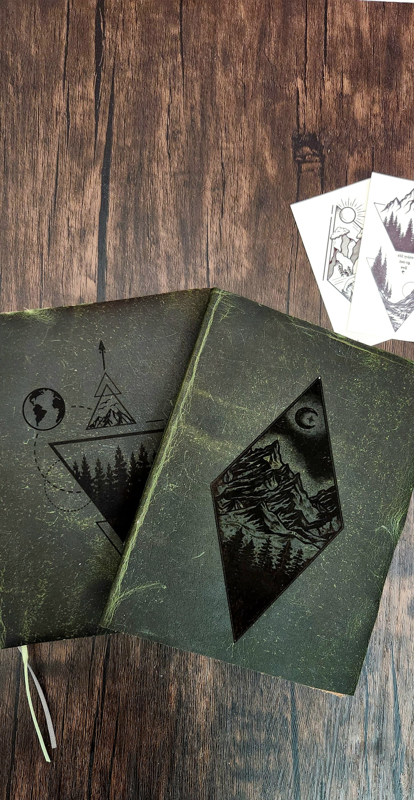 Diamond mountain leather journal