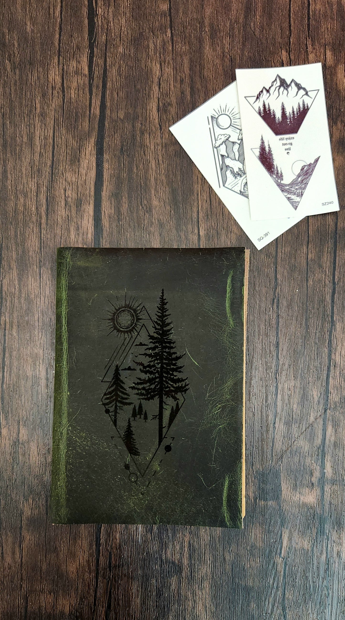 Follow the sun leather journal
