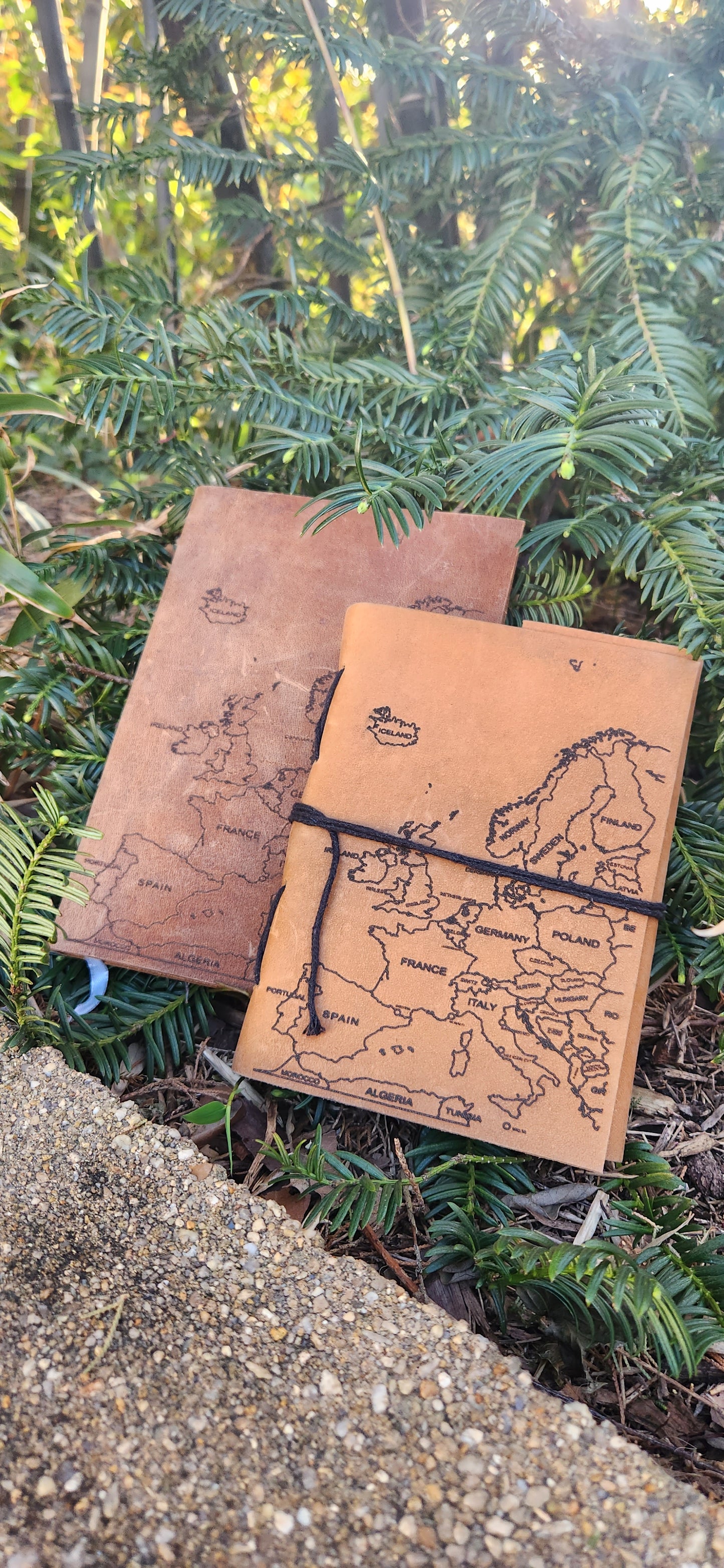 European map leather journal & Sketchbook